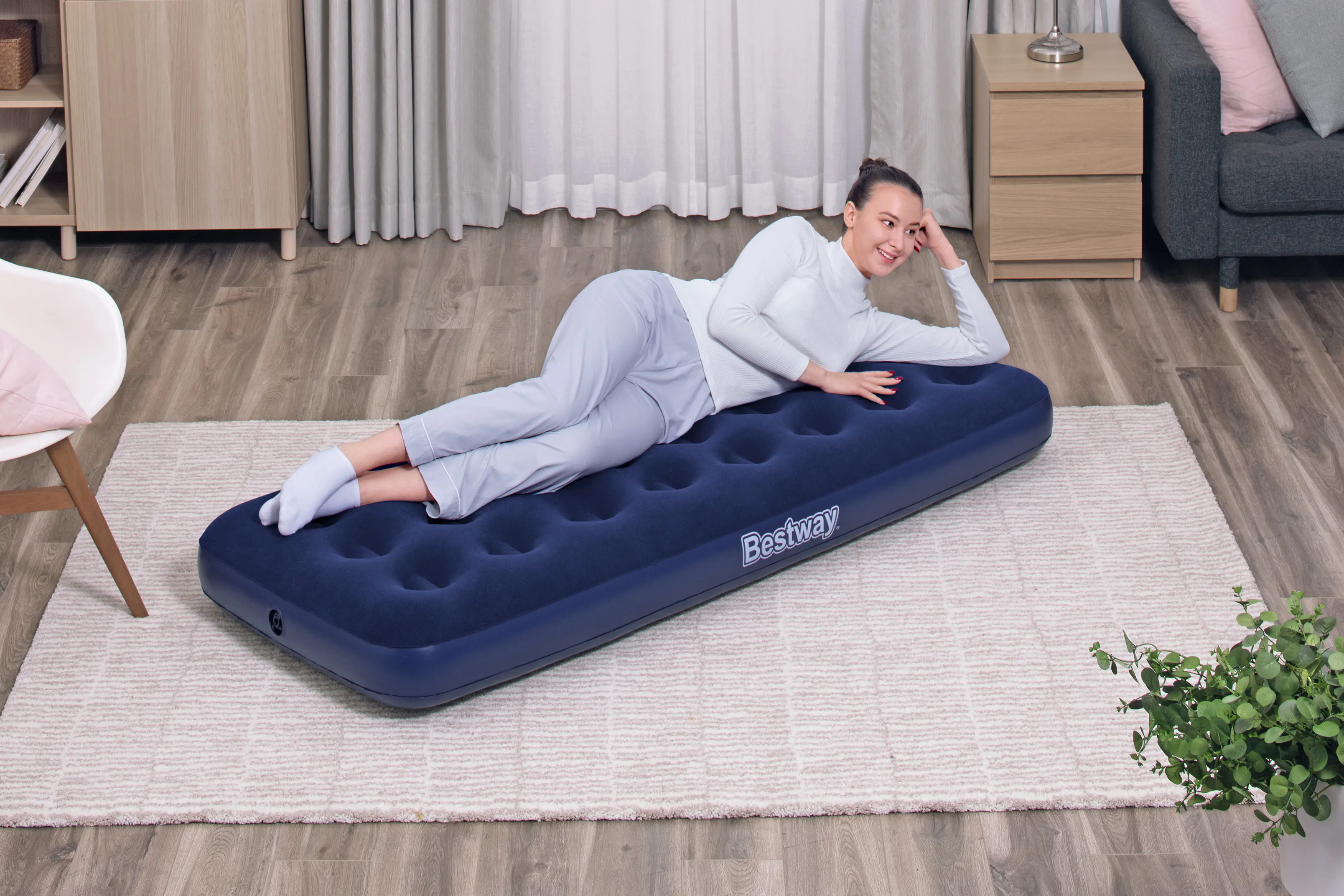 Bestway Luftbett dunkelblau 185 x 76 x 22 cm