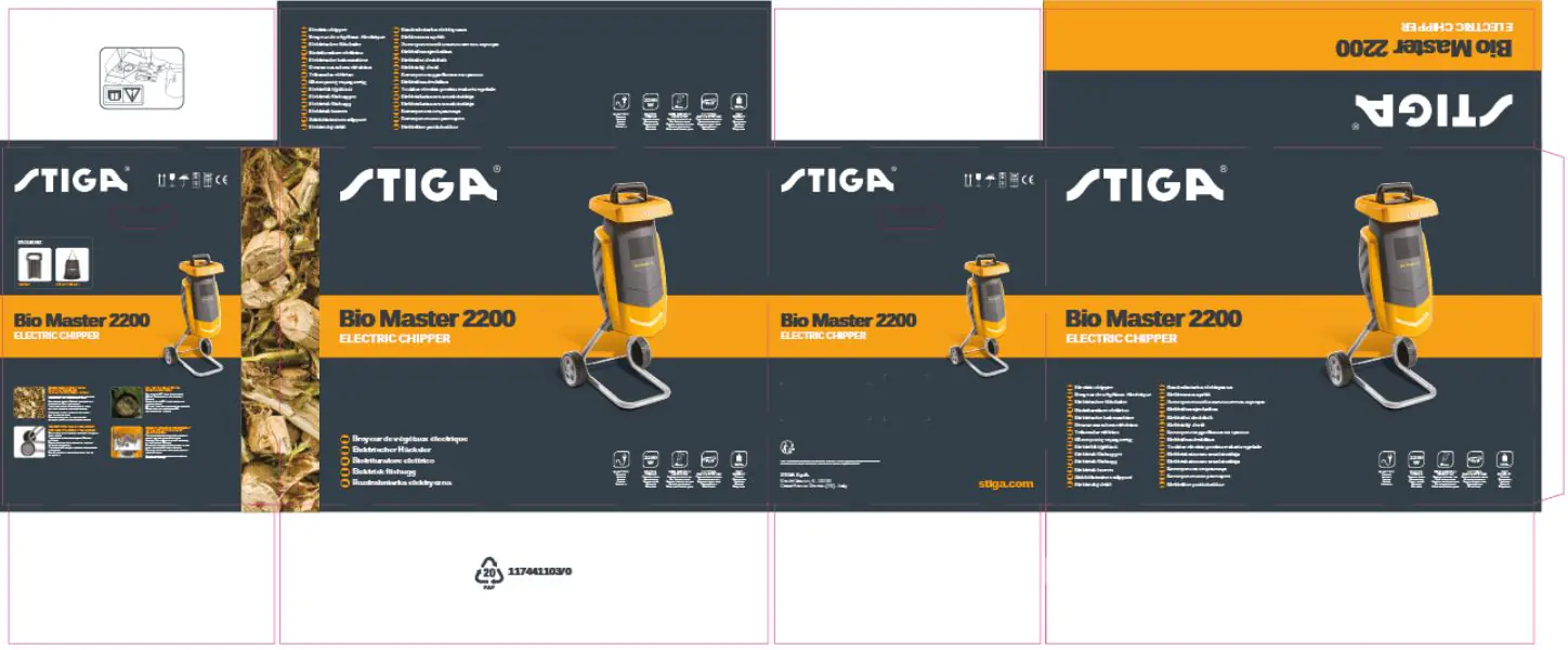 Stiga Elektro Häcksler MASTER 2200 2.200 Watt, max. Aststärke Ø 40 mm