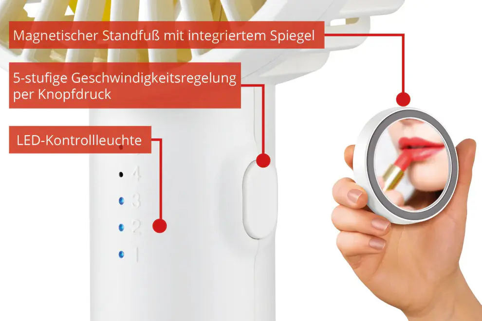 Unold Akku-Handventilator Breezy II grau