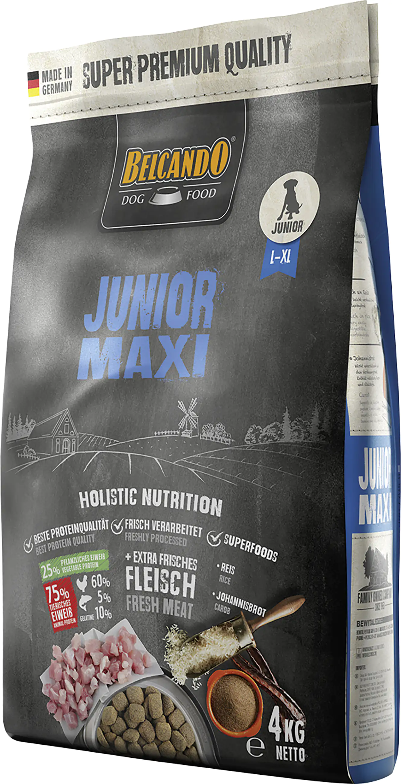 Belcando Hundetrockenfutter Junior Maxi 4 kg Lamm & Reis 