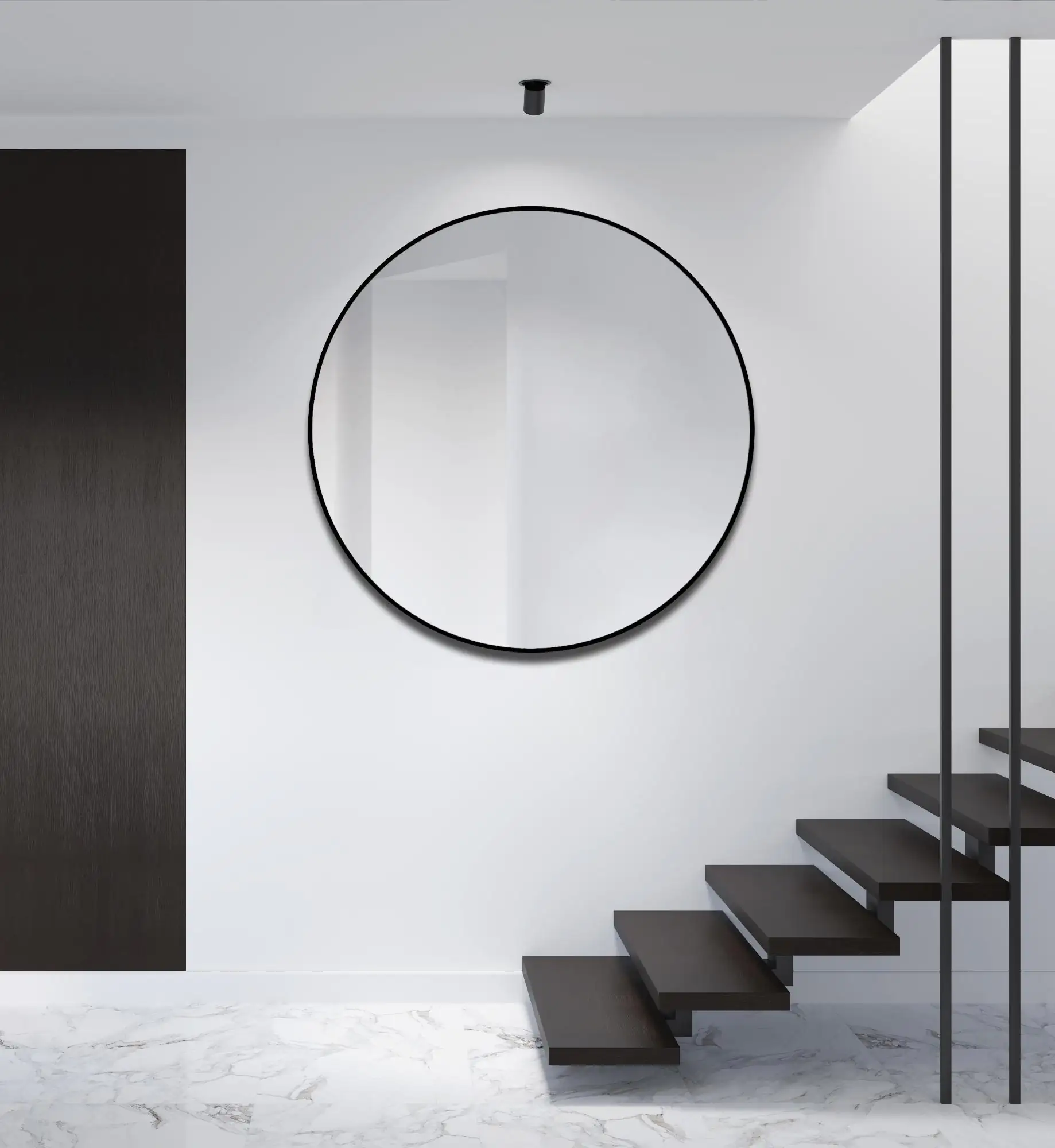 DSK Design Spiegel Silver Globo Ø120 cm, schwarz