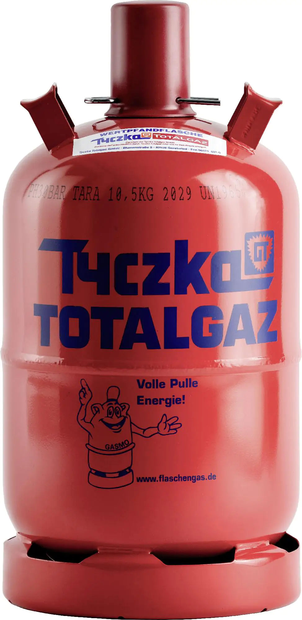 Tyczka Propangas 11 kg rot Flasche + Füllung Pfandflasche inkl. Füllung