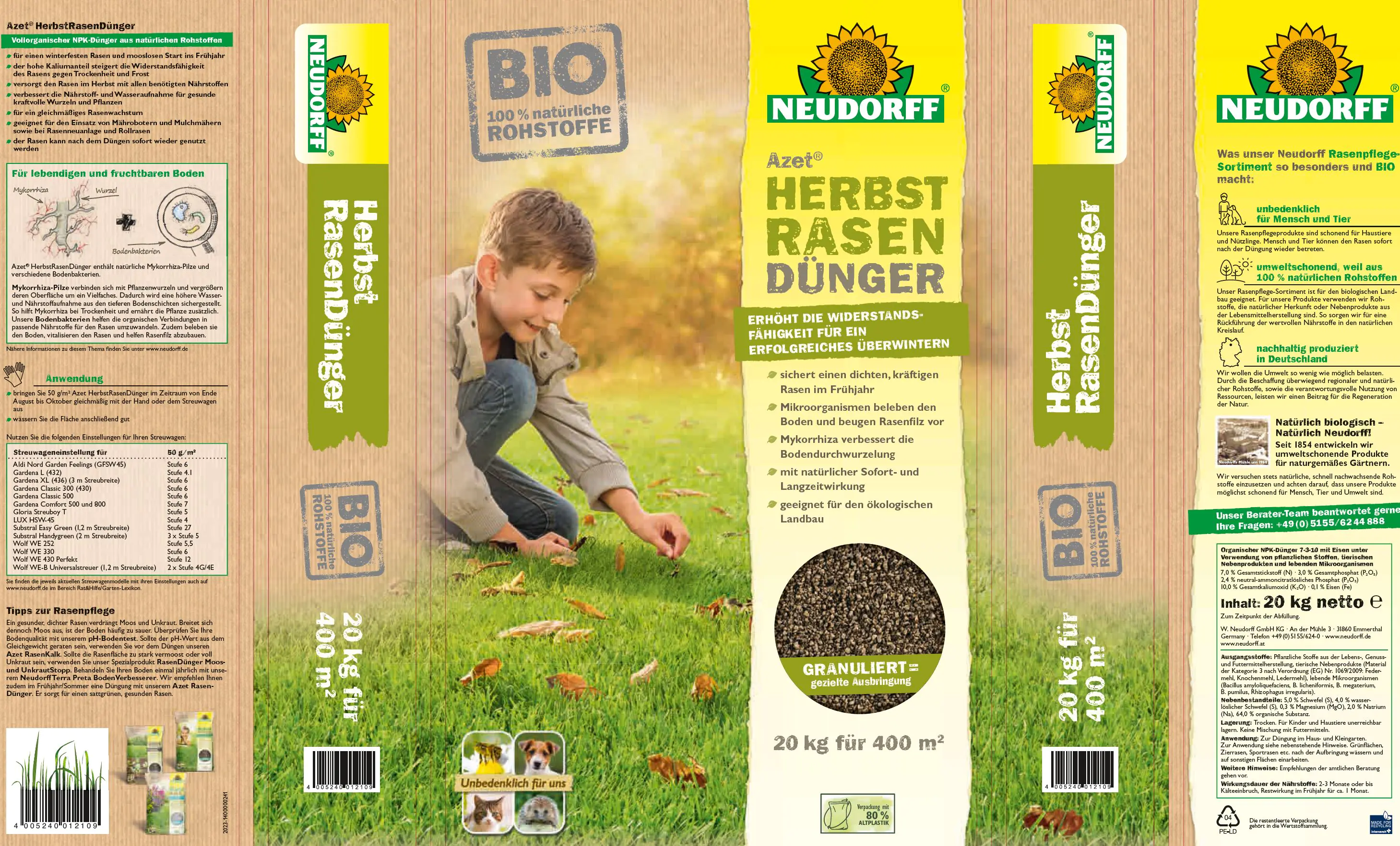 Azet Herbst-Rasendünger 20 kg