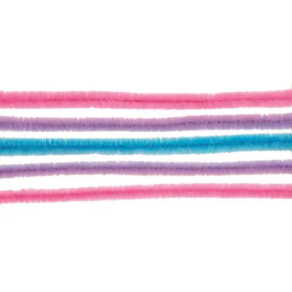Glorex Biegeplüsch rosa / lila / hellblau 10 Stück