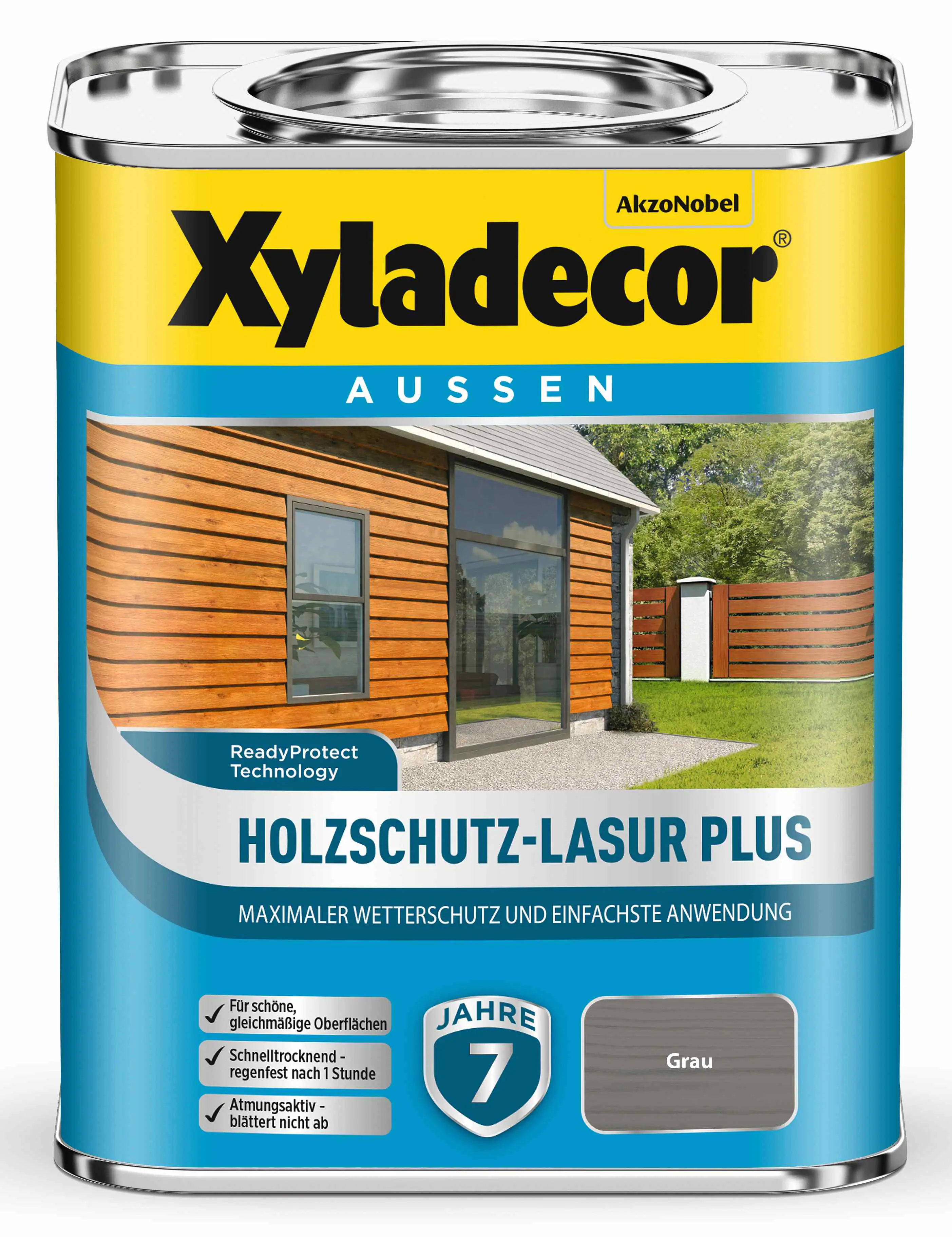 Xyladecor Holzschutz-Lasur 750 ml grau Plus