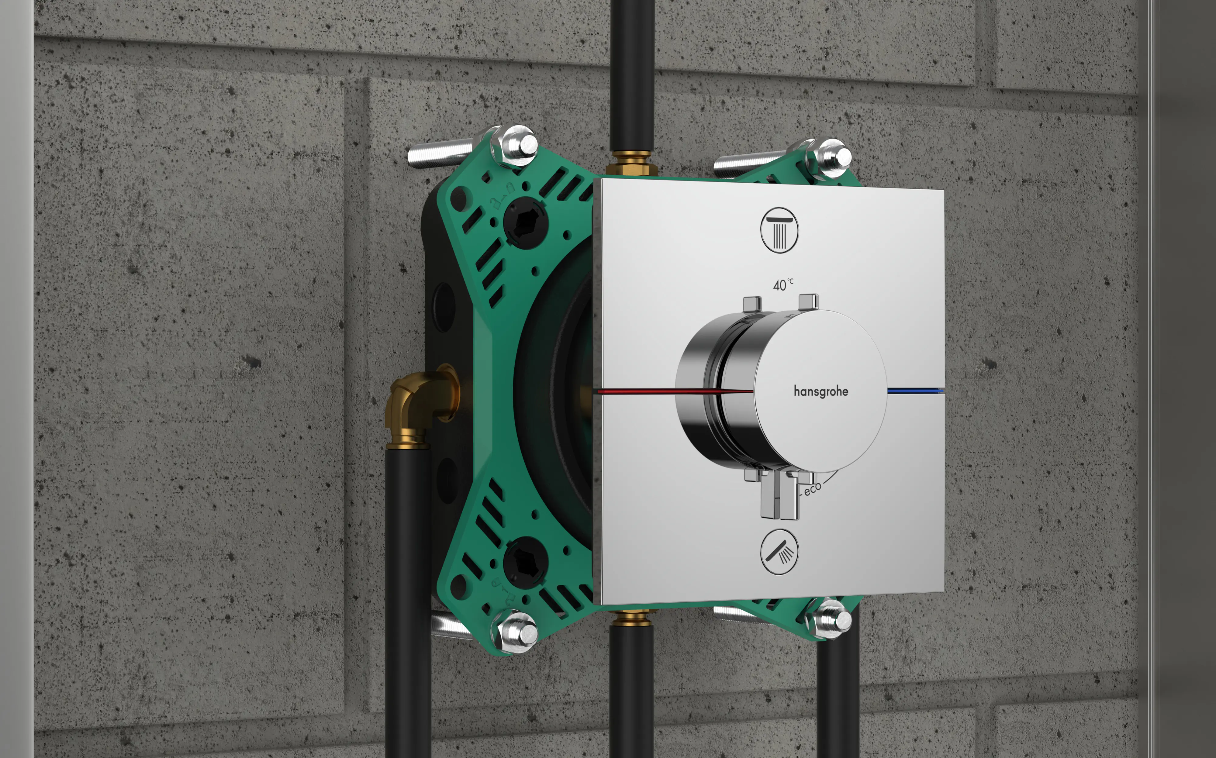 Hansgrohe Duschamatur ShowerSelect Comfort E Unterputz für 2 Verbraucher