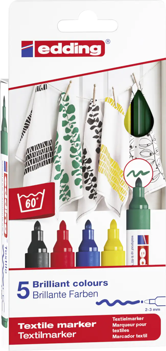 edding 4500 Textilmarker 5er-Set