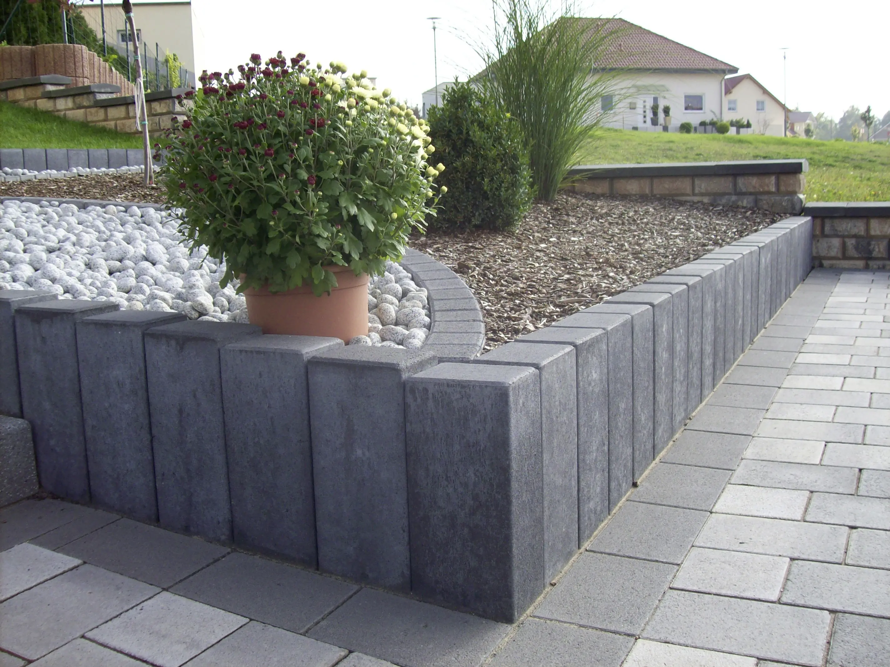EHL Palisade Rechteck 40 x 17 x 12 cm anthrazit