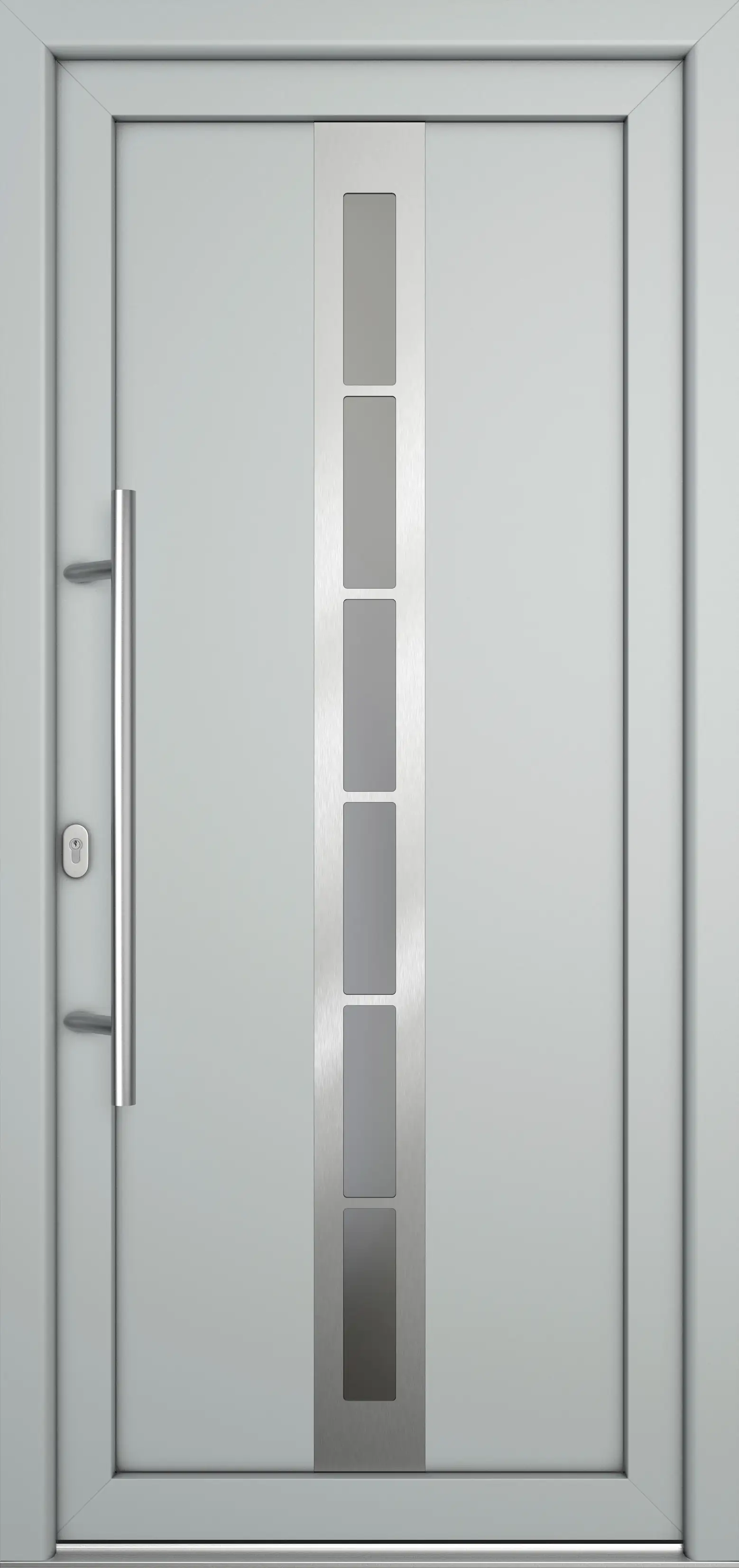 Meeth Haustür Signum Pro PVC Modell 38 88 x 200 cm DIN Links weiß/lichtgrau