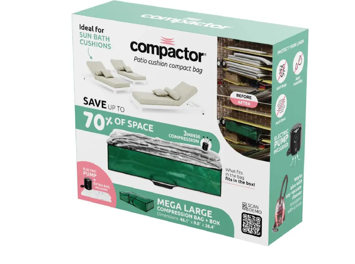 Compactor Auflagenbox weich grün 117 x 67 cm