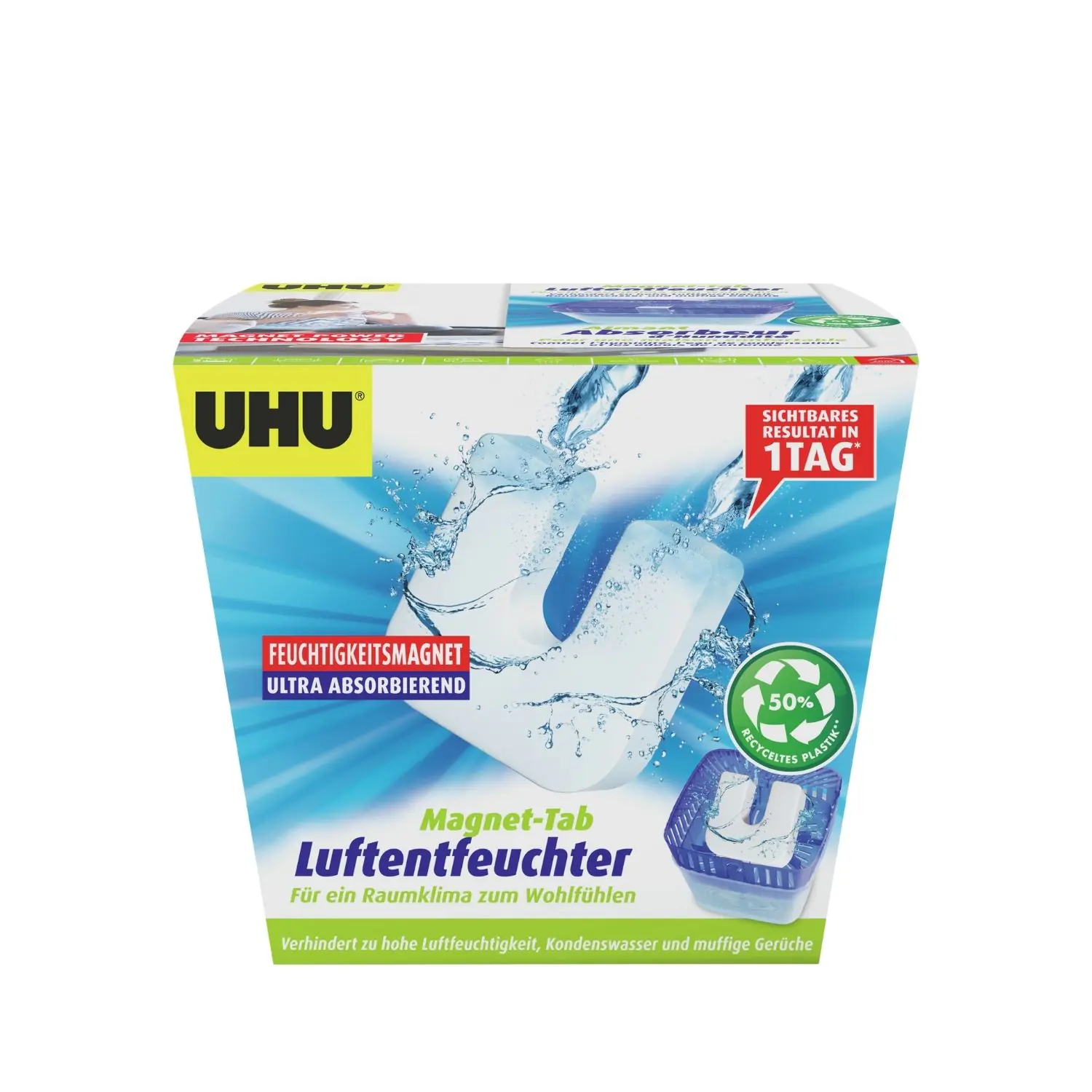 UHU Luftentfeuchter Feuchtigkeitsmagnet Original, 450 g