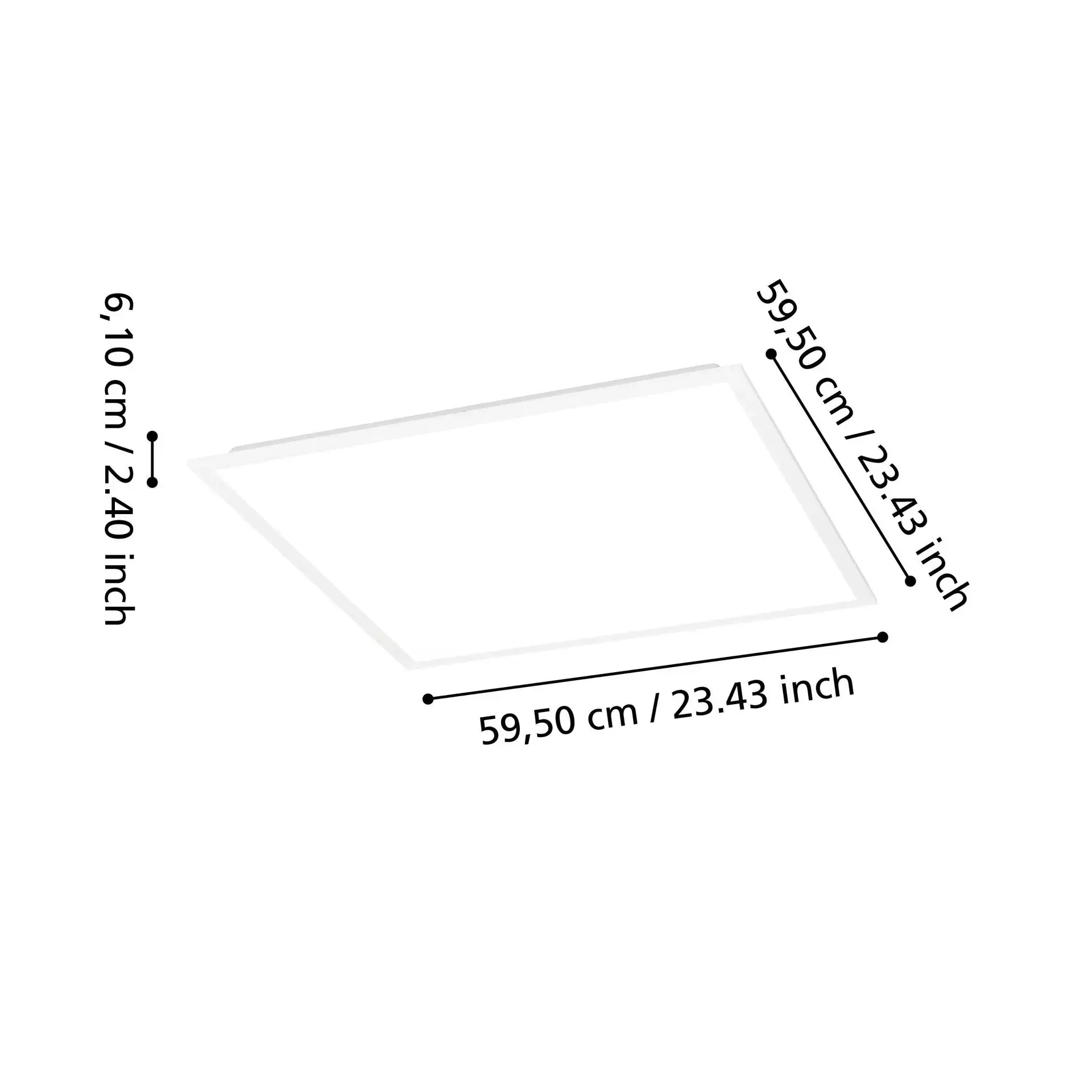 Eglo LED Deckenleuchte Moradillo-Z weiß 60 x 60 cm RGB dimmbar