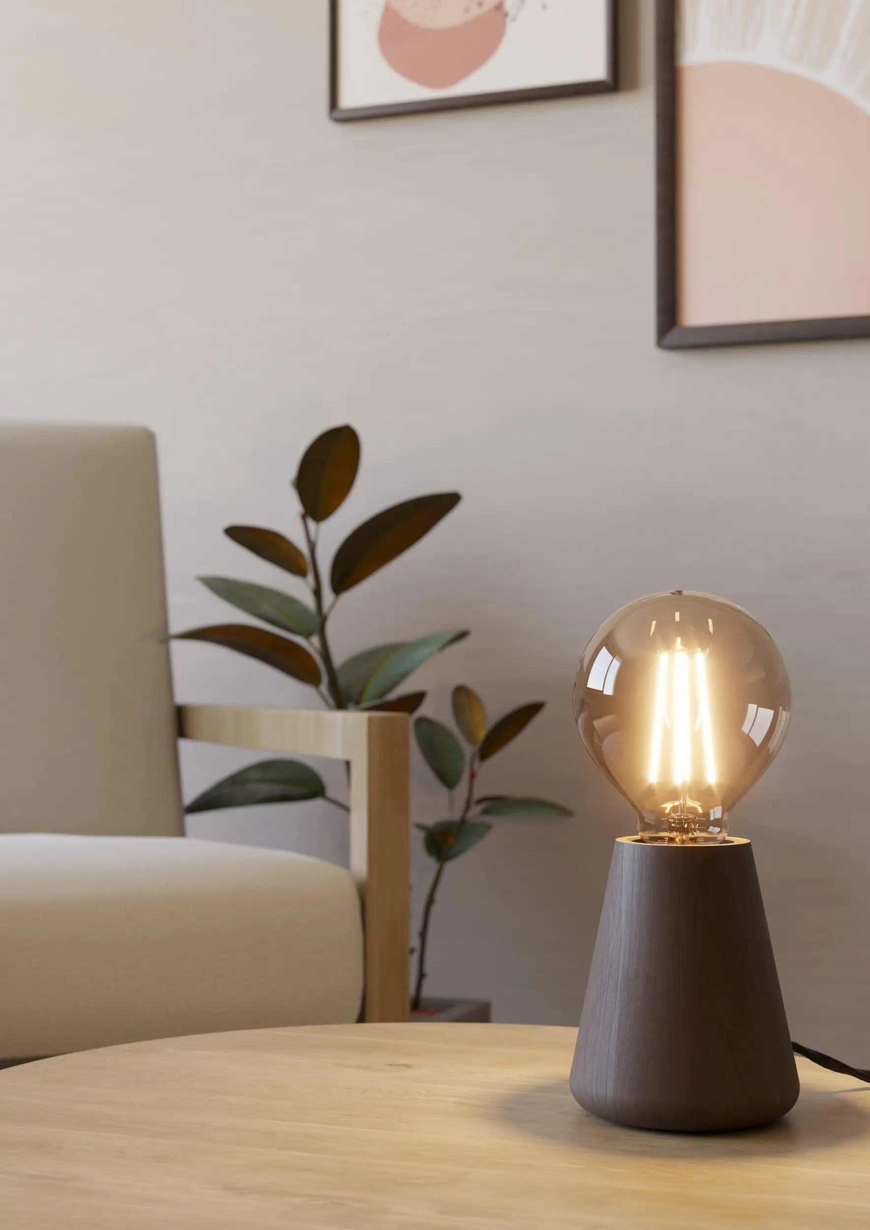 Eglo Tischlampe Asby 10 x 8,5 cm dunkelbraun