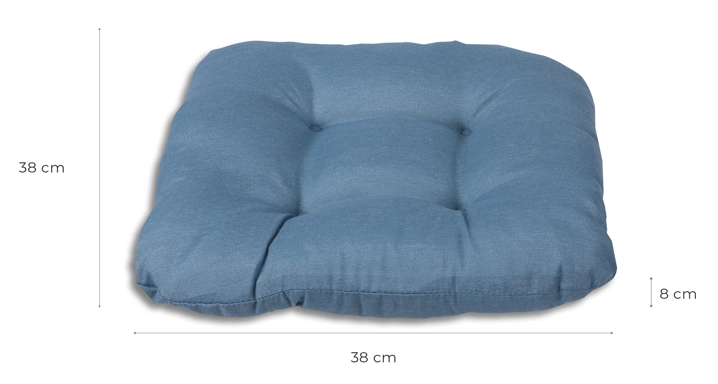 GO-DE Sitzkissen 40 x 40 cm blau