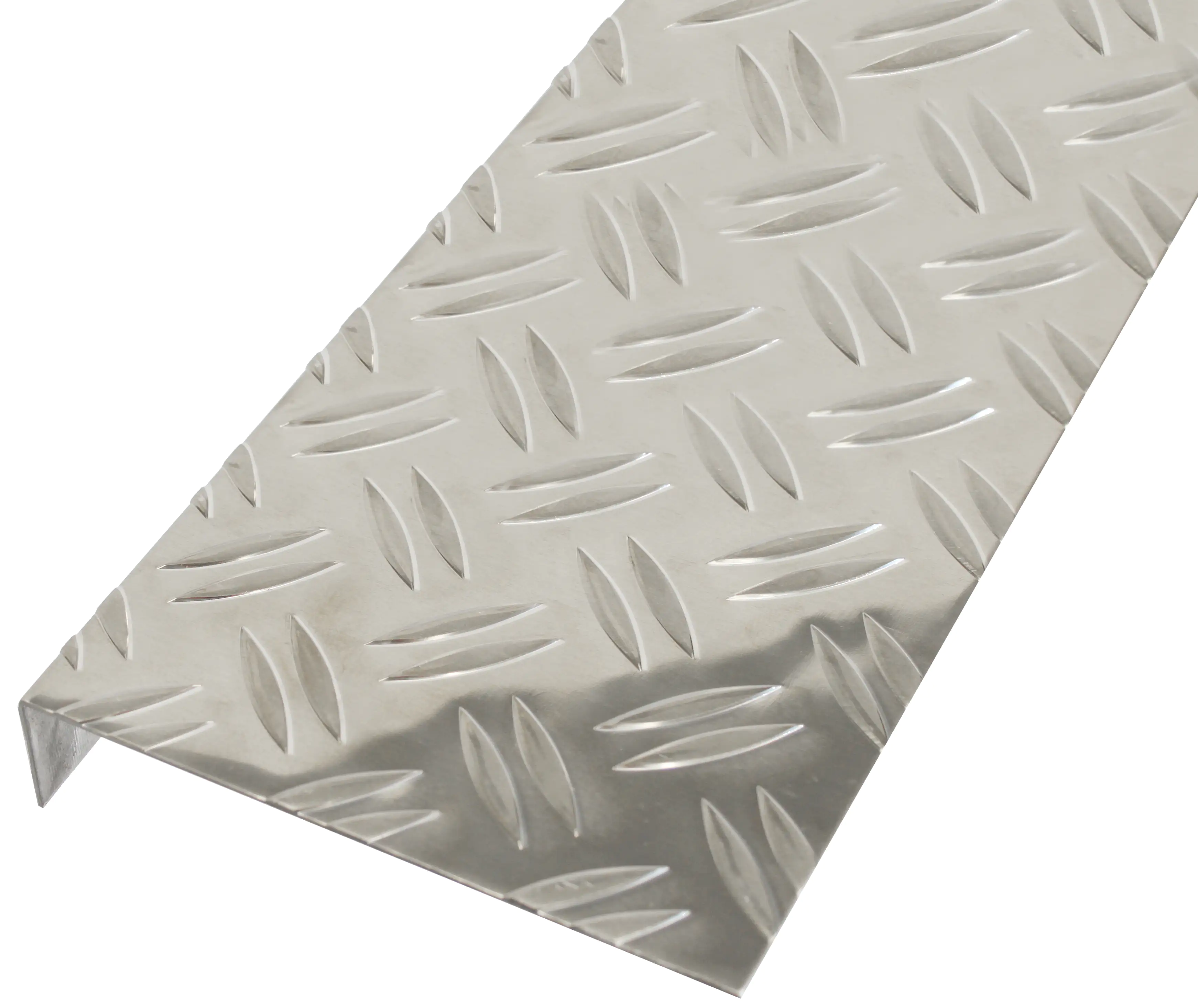 Alberts Strukturblech L-Form Aluminium natur 135 x 30 mm x 2000 mm gekantet Riffel-Prägung