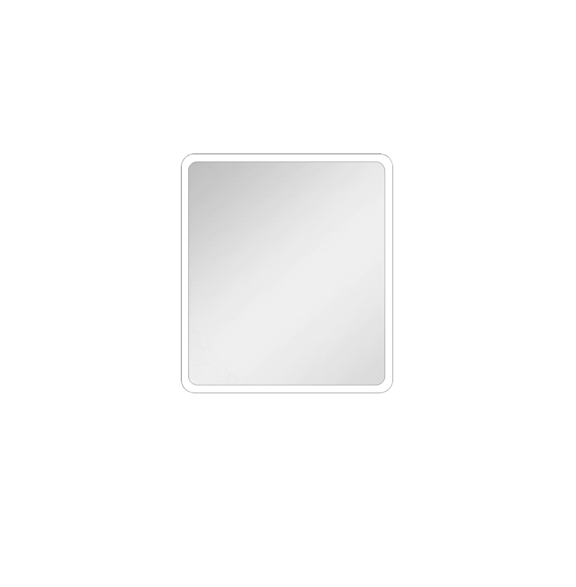 DSK LED Lichtspiegel Silver Luna 40x45 cm