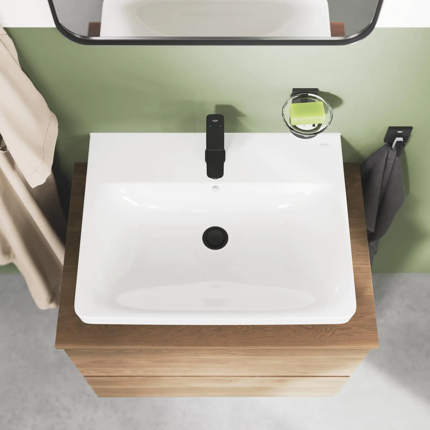 Grohe Quickfix Waschtischarmatur Dice S schwarz matt