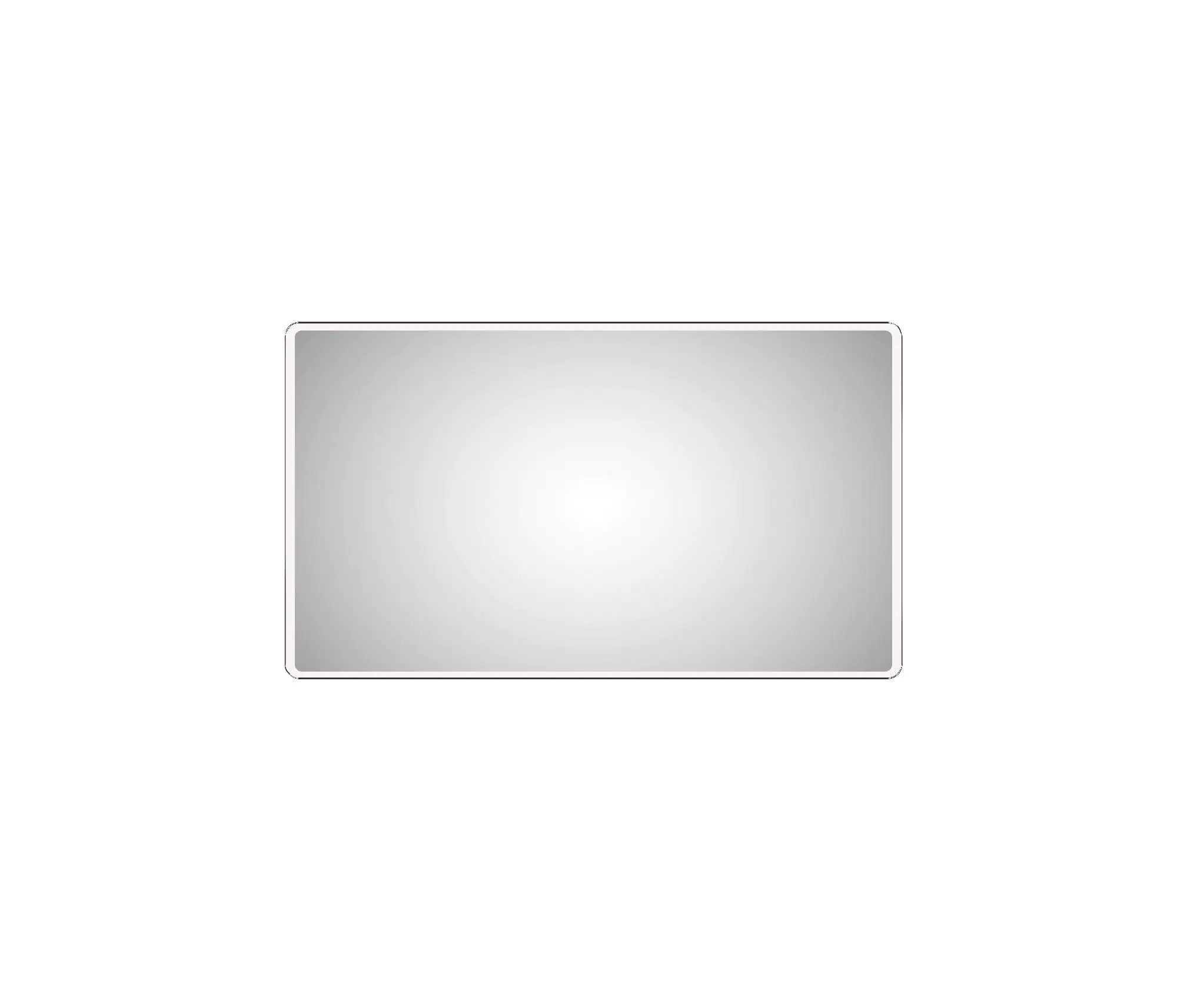 DSK LED Lichtspiegel Silver Luna 120 x 70 cm