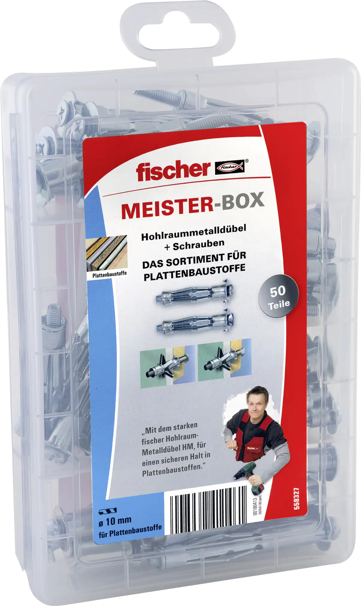 Fischer Hohlraumdübel Meisterbox - 50 Stück