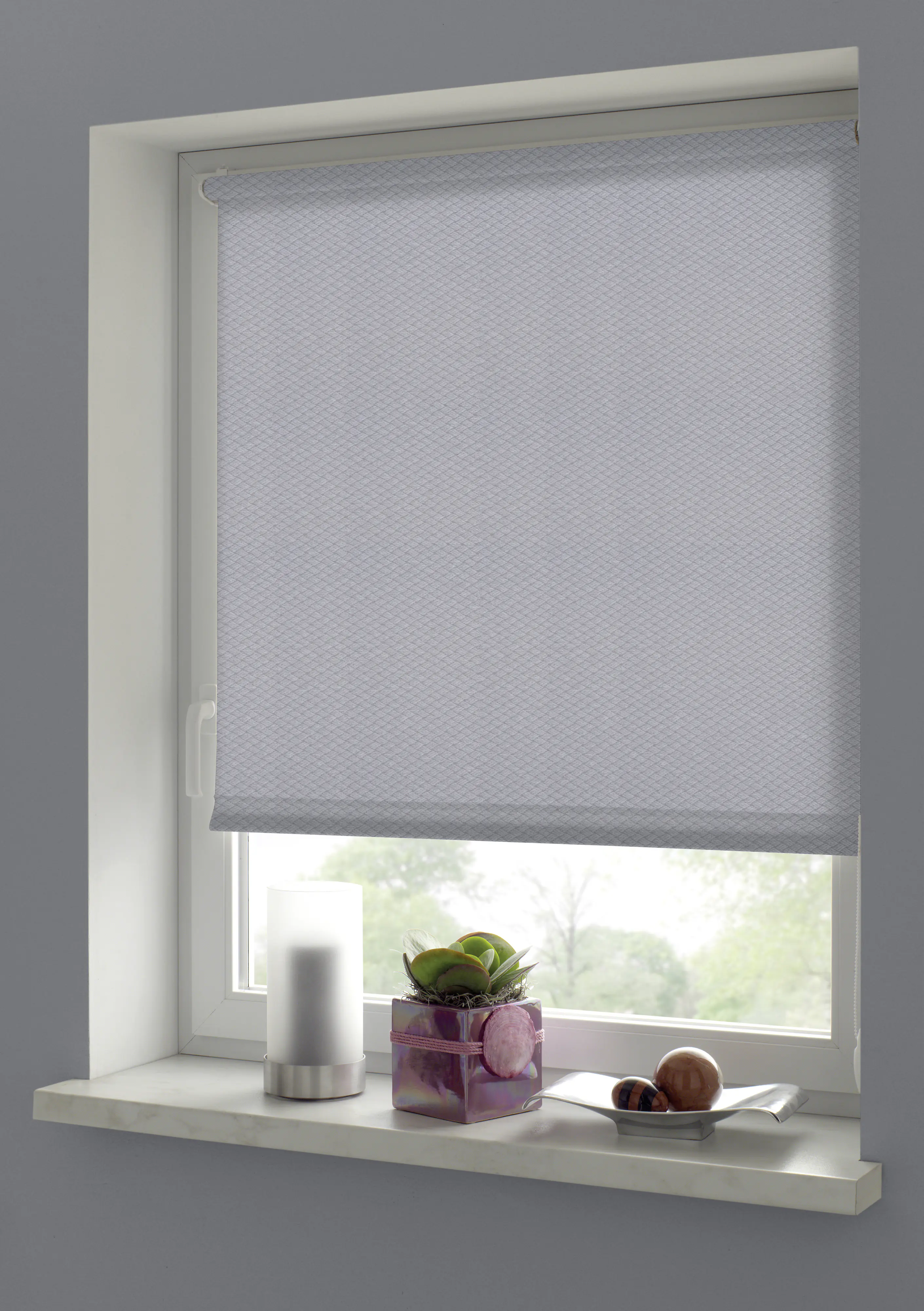 Gardinia EasyFix Rollo hellgrau 75 x 160 cm Shaun