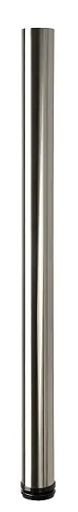 Hettich Möbelfuß 6,0 x 84 - 87 cm Edelstahl-Optik - 1 Stück