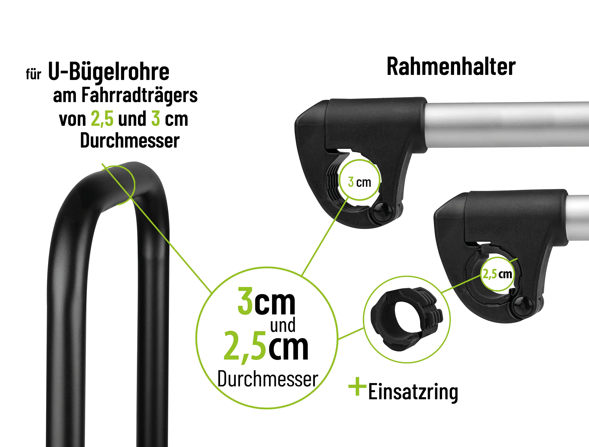 Eufab Strap-Rahmenhalter verstellbar 27 cm