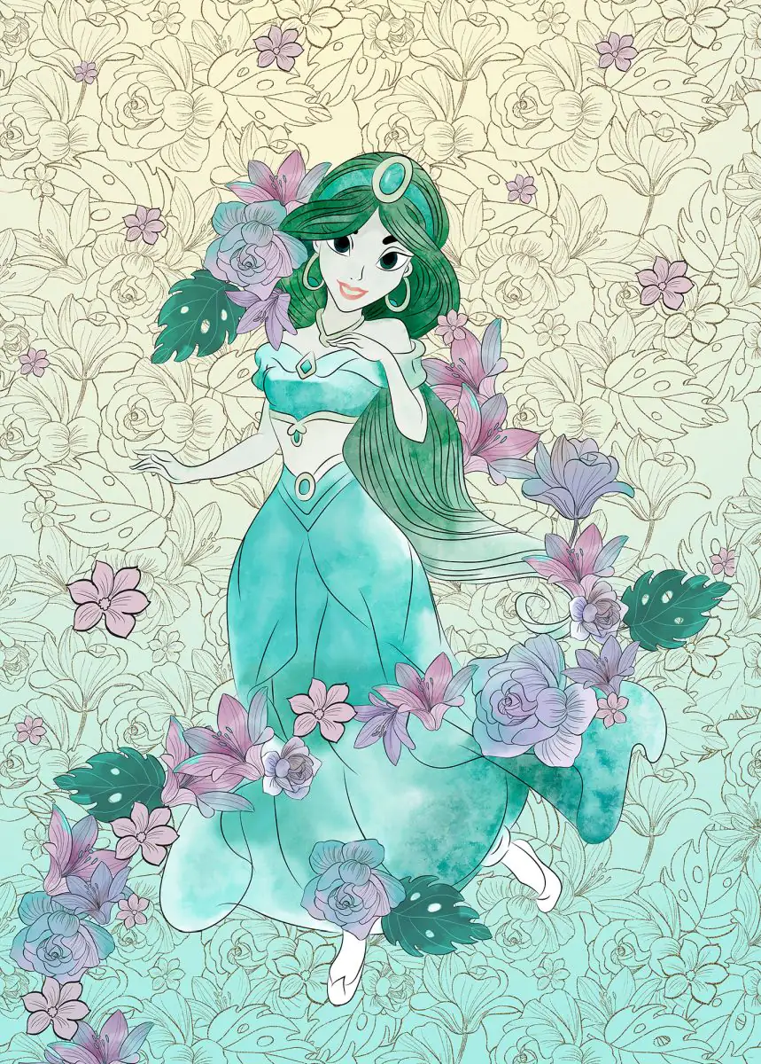 Komar Vlies Fototapete Jasmin Pale Flowers 200 x 280 cm 