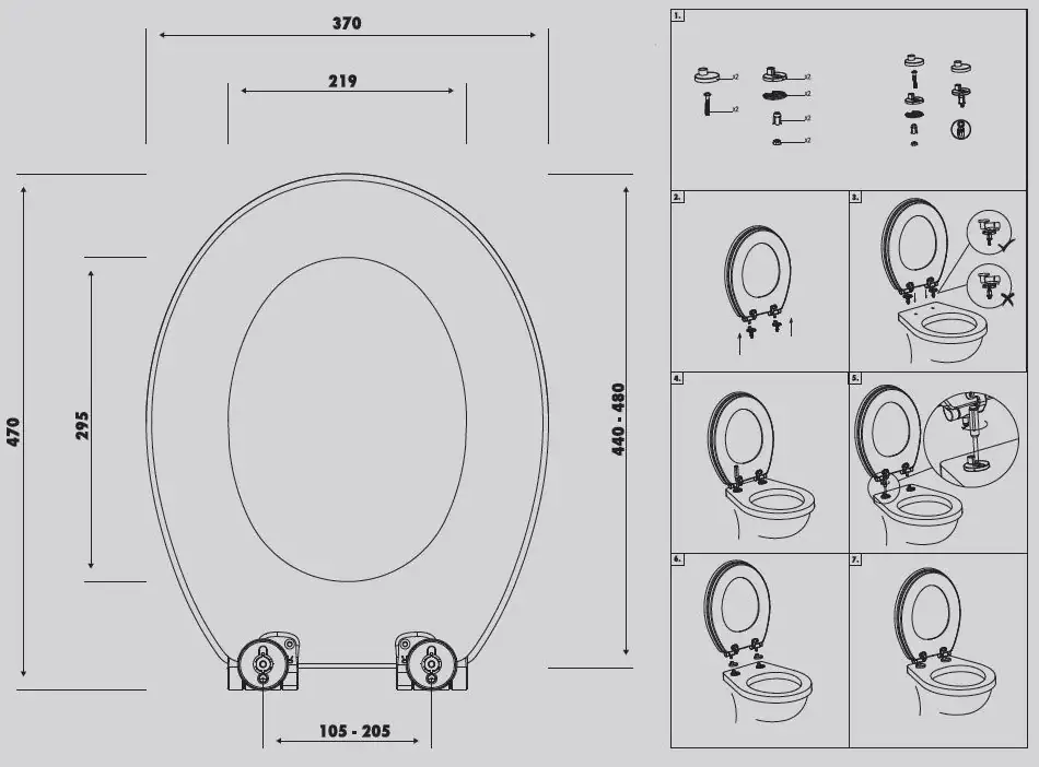 Primaster WC-Sitz mit Absenkautomatik Woody weiß