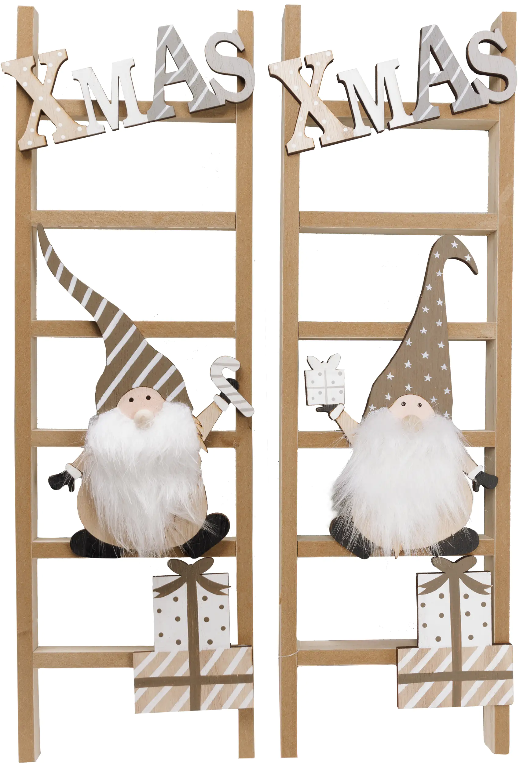 TrendLine Holzleiter XMAS 45 x 14 cm natur