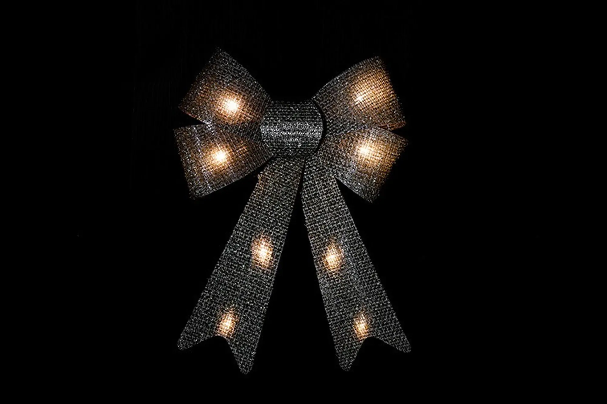 Flamingo LED-Schleife Sanna Weihnachten mit Timer Kunststoff 43 x 30 cm warmweiß beige