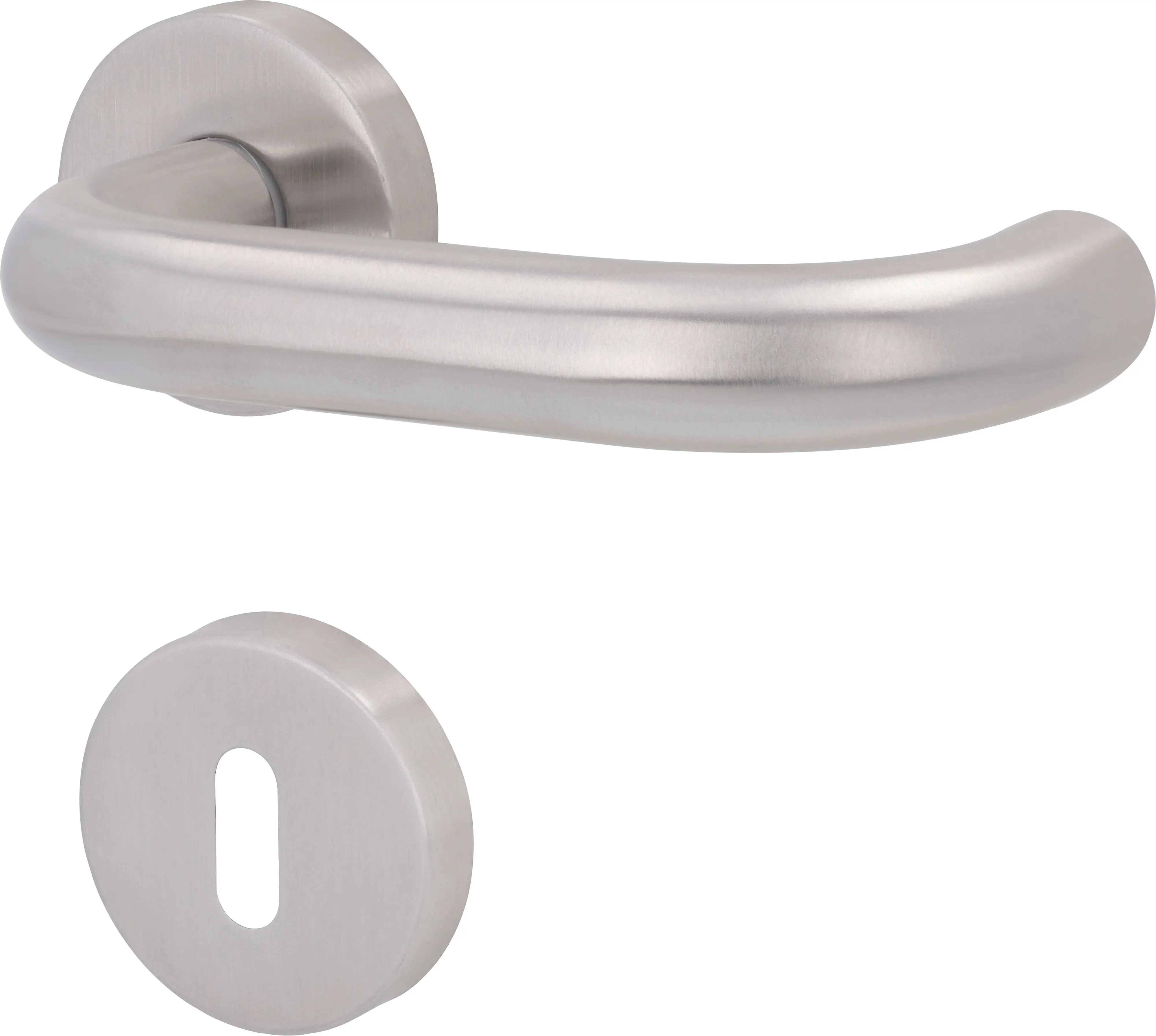 Südmetall Türgriff-Garnitur Rosette Fair IV BB Edelstahl satiniert silber Ø 52 mm