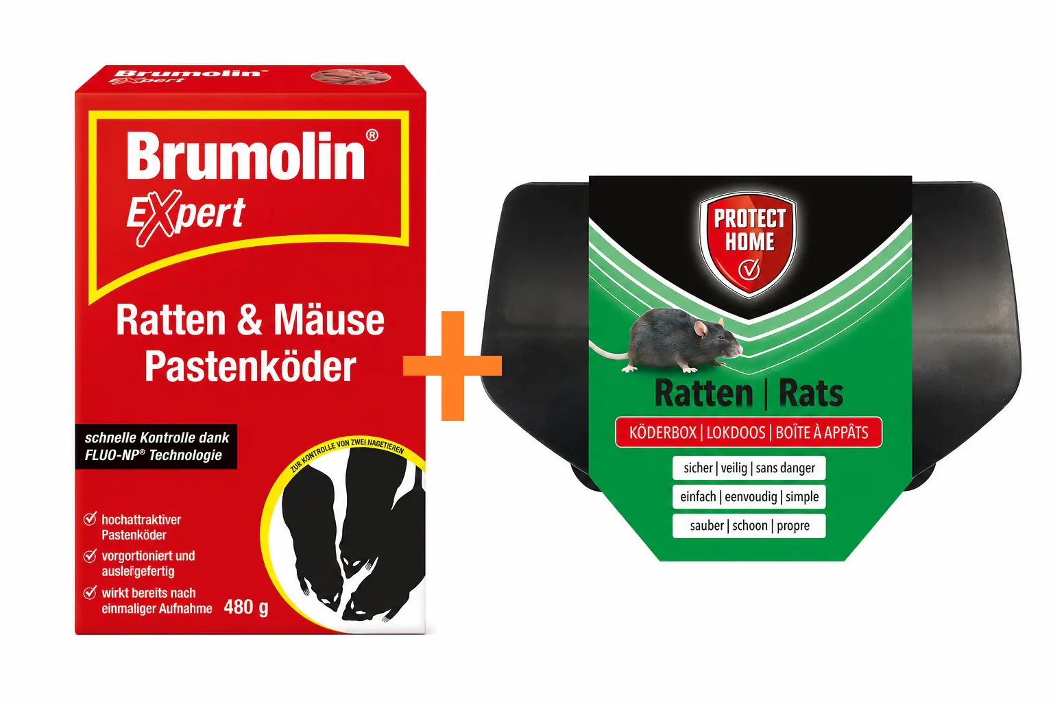 Brumolin Expert Ratten & Mäuse Portionsköder 480 g inkl. Köderbox