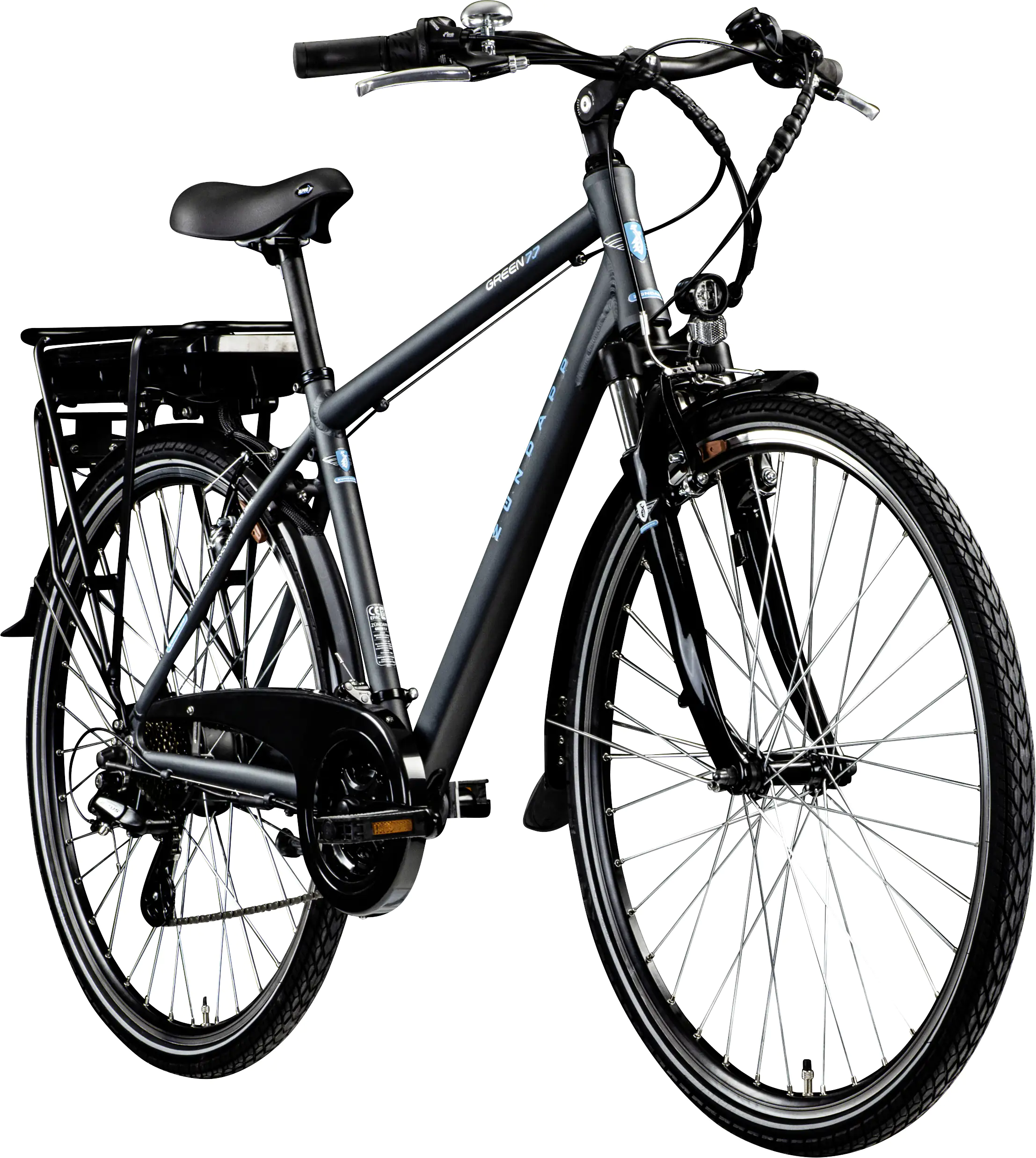 Zündapp E-Bike Trekking Green Herren 7.7 28 Zoll 21-Gang 536 Wh grau blau