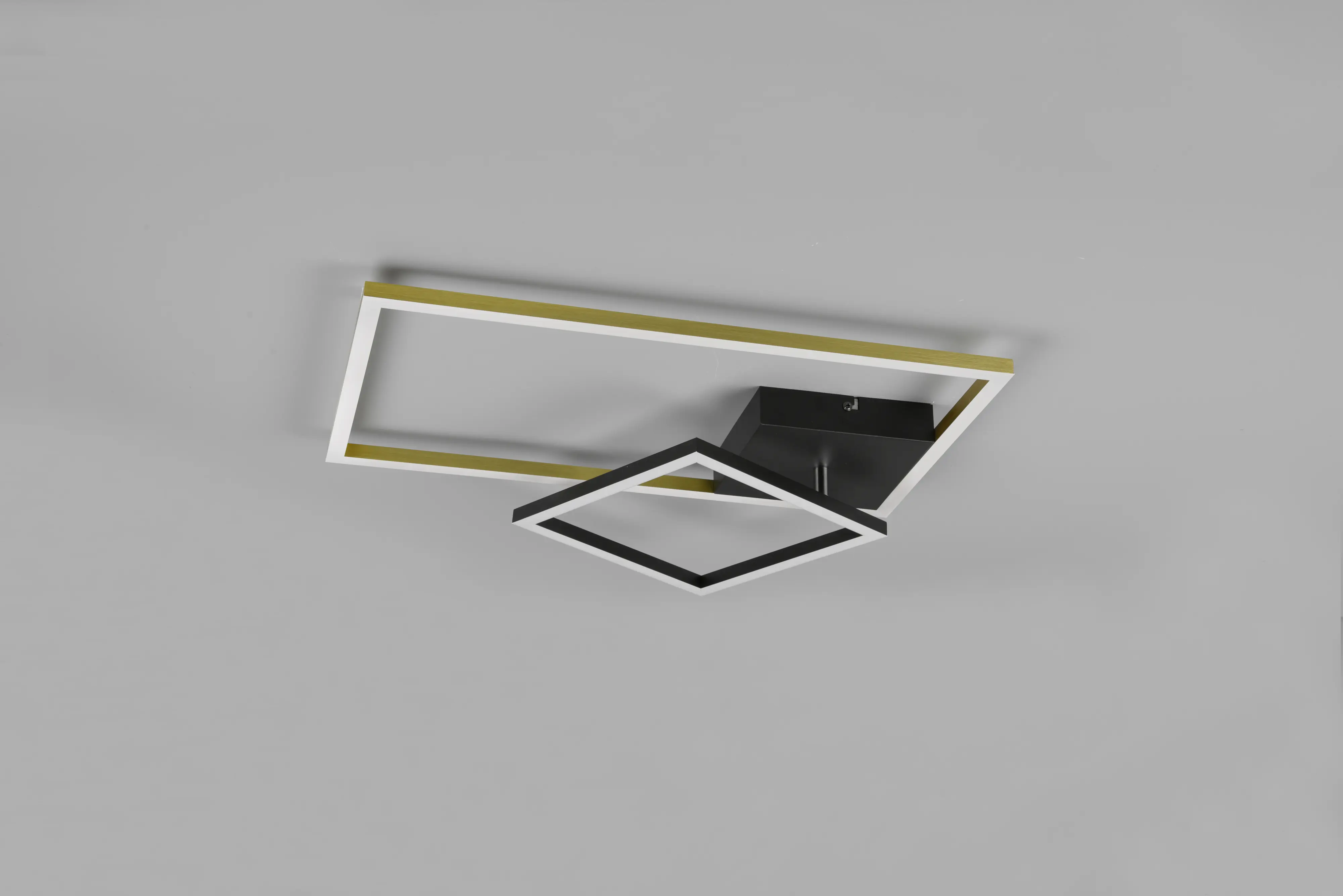 Reality LED Deckenleuchte Padella schwarz, gold, Switch Dimmer, schwenkbar