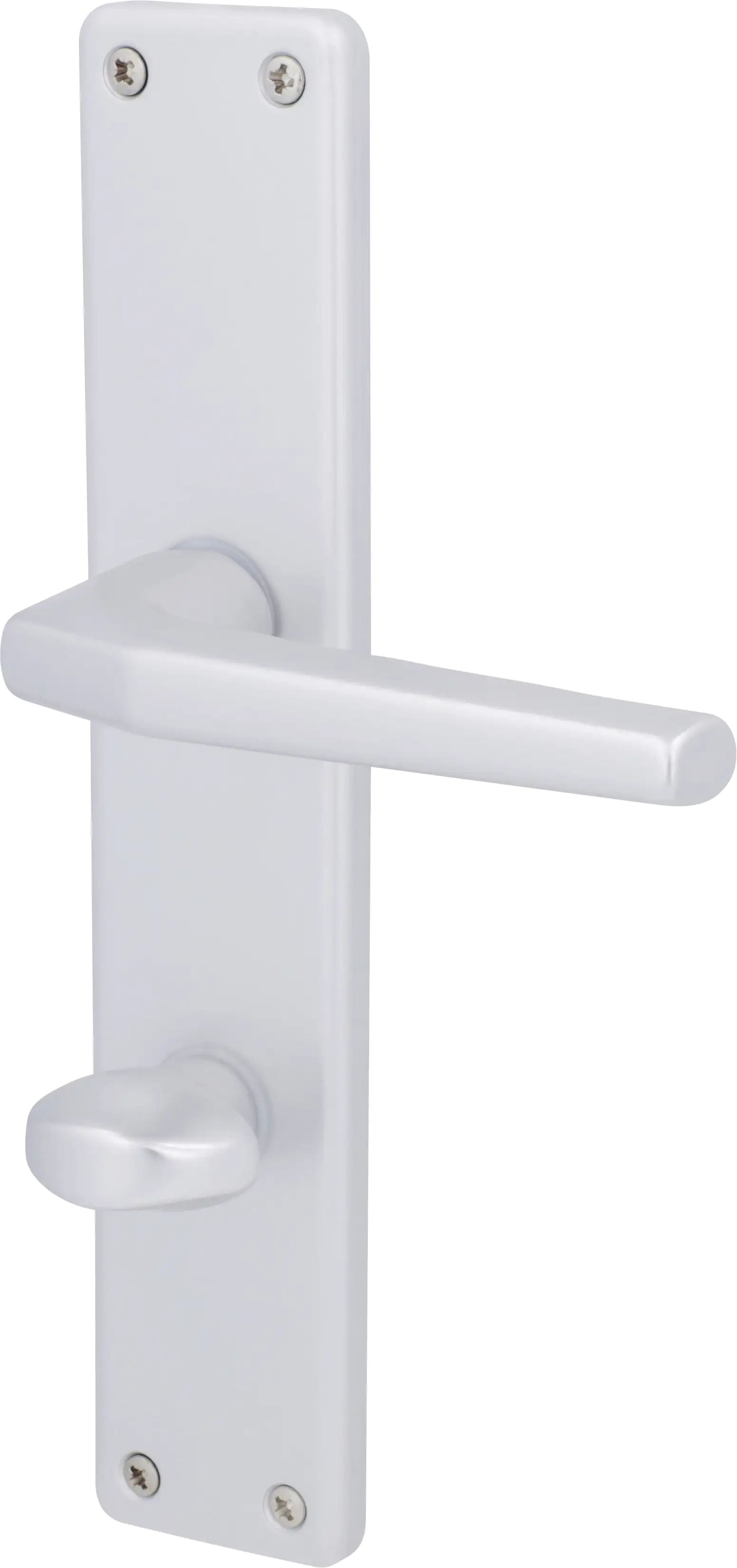 Alpertec WC-Langschildgarnitur Tanja Aluminium F1 silber eckig