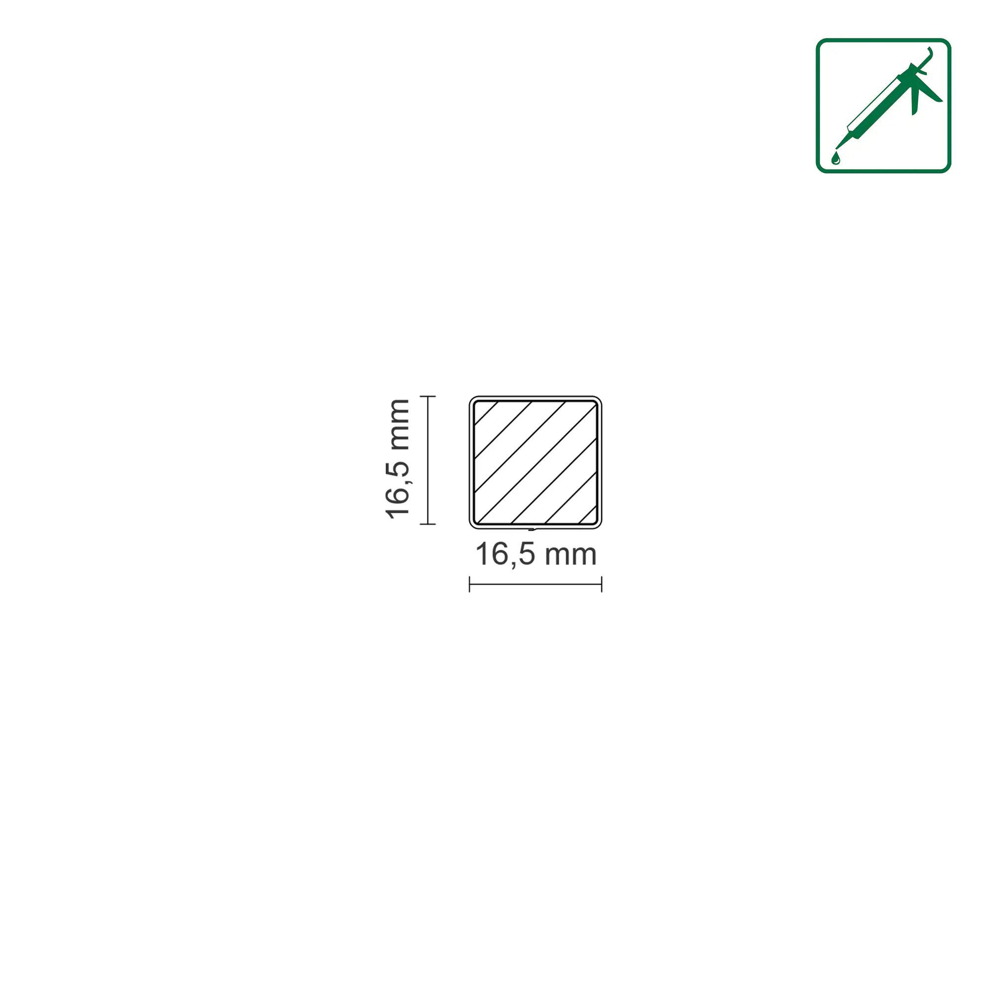 FN Neuhofer Eckenstäbchen 16,5 x 60 mm Eiche novia scandic 2 Stück