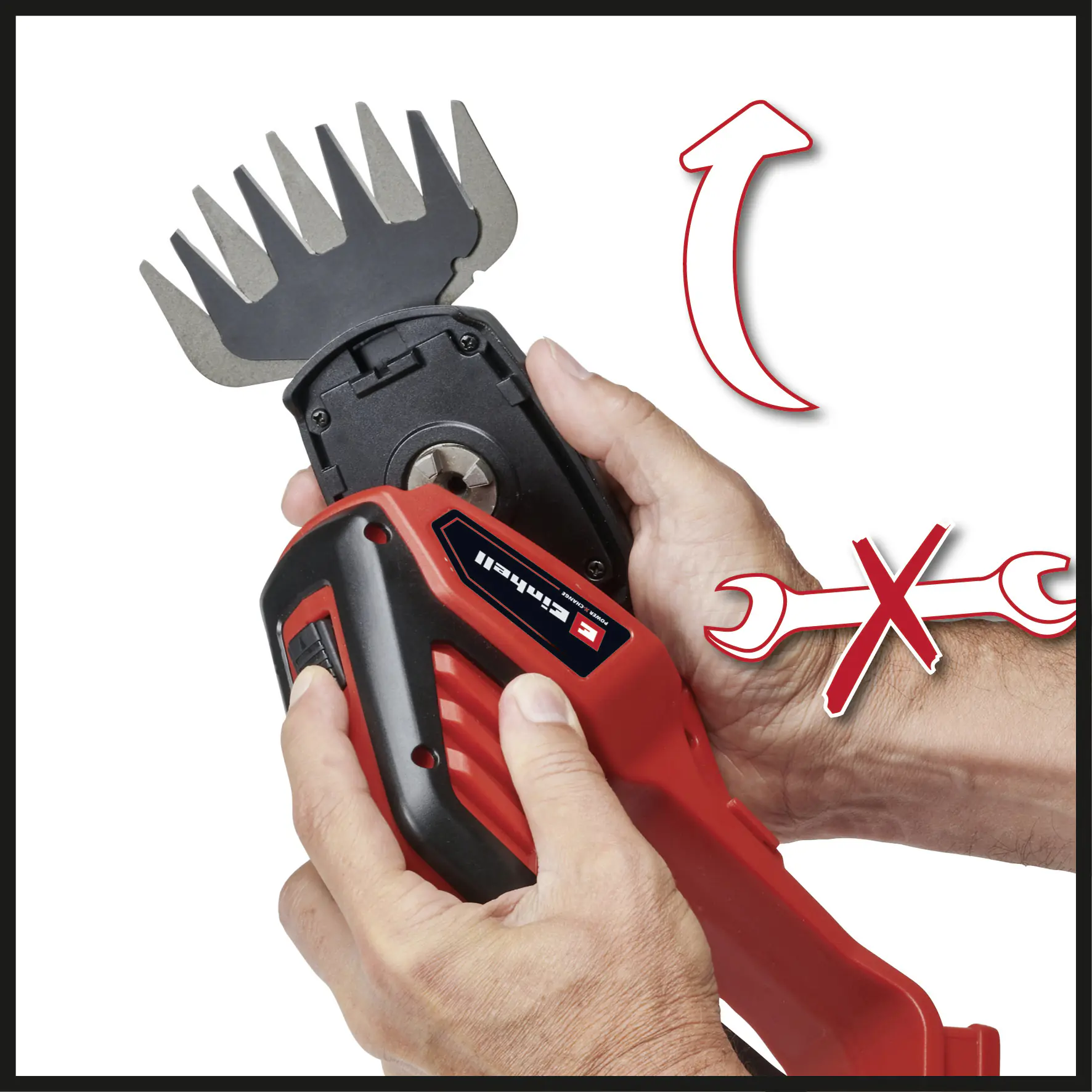 Einhell Akku Gras-/ Strauchschere GE-CG 18/100 Li Solo 20 cm Schnittbreite