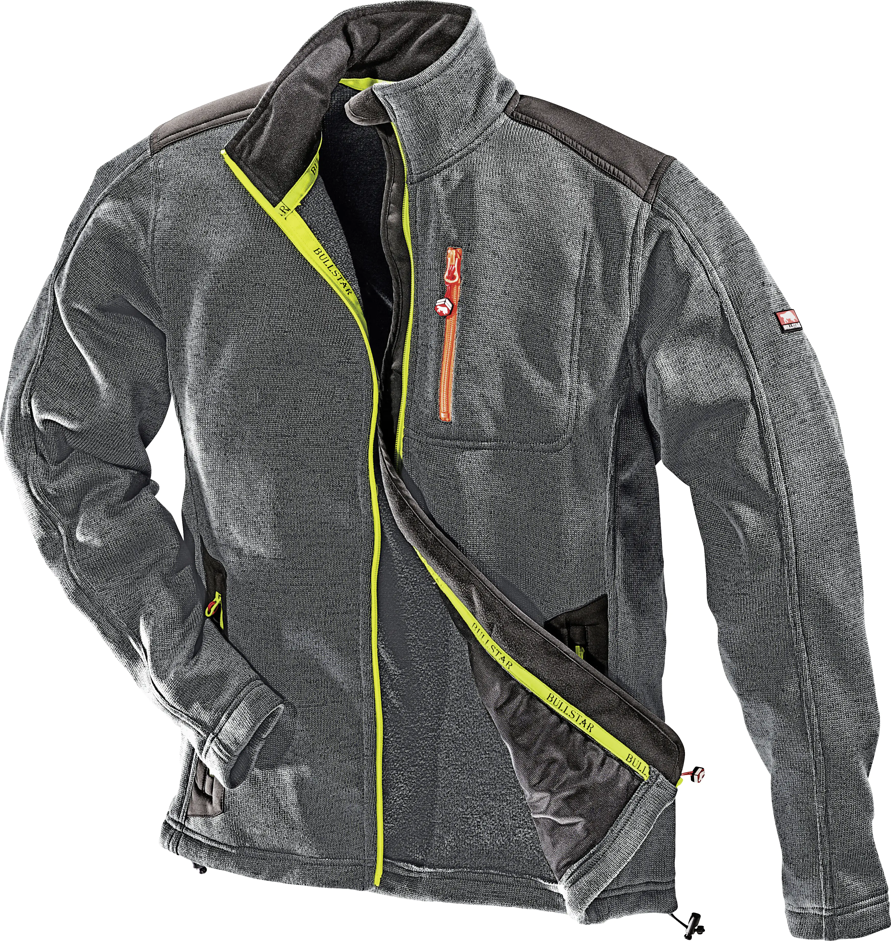 Bullstar Softshell-Strickfleecejacke ULTRA schwarz/grau
