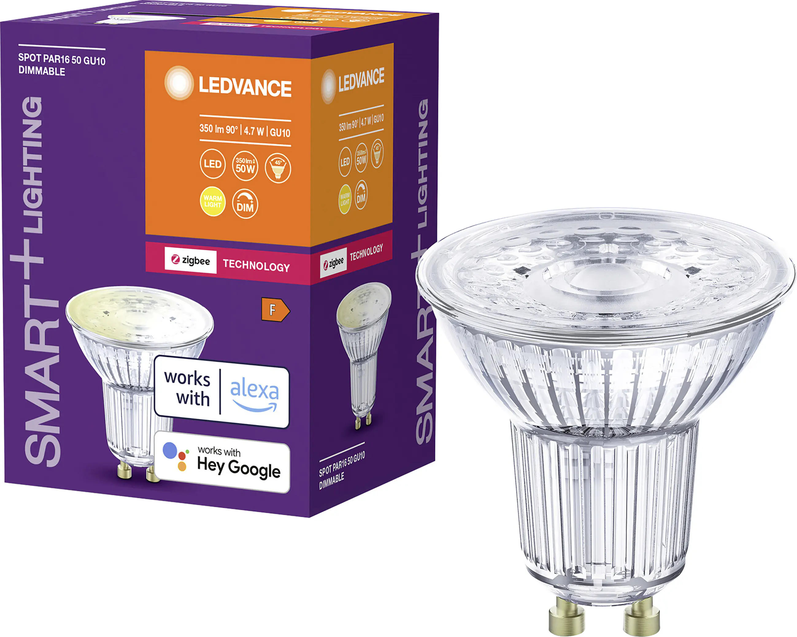 Ledvance LED Leuchtmittel Smart ZB PAR16 GU10 4,7 W warmweiß dimmbar