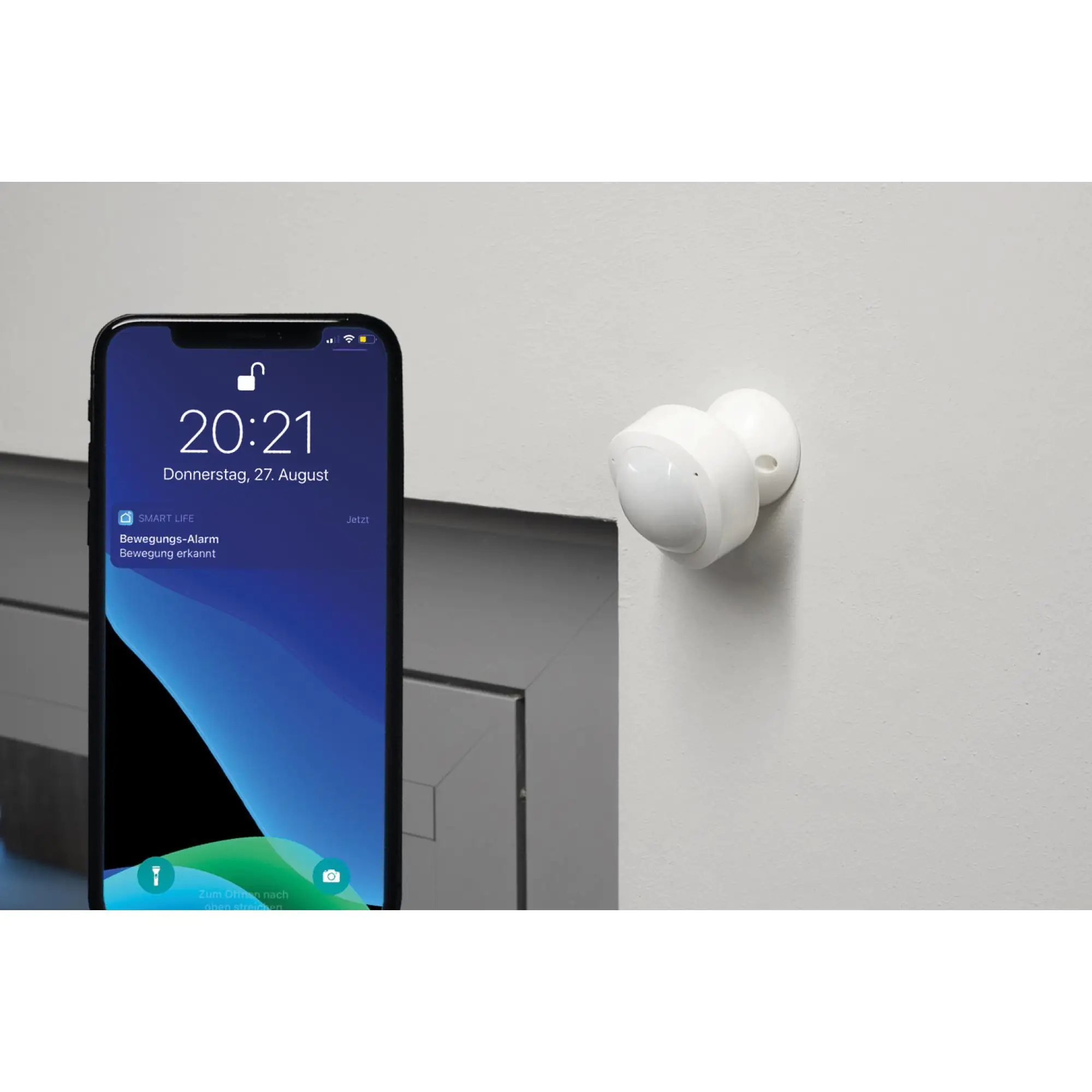 WIFI Bewegungsmelder weiß