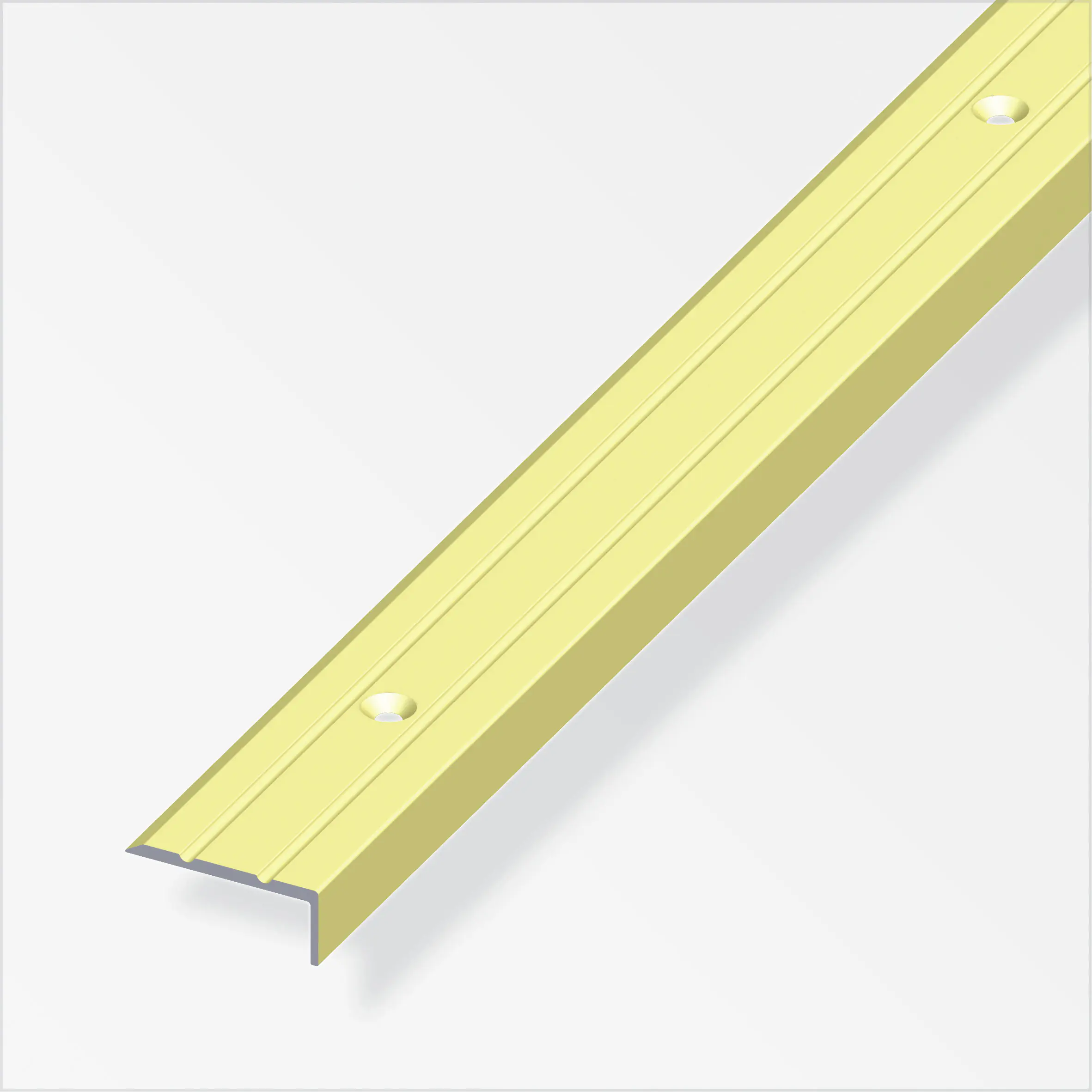 alfer Winkelprofil 2 m, 25 x 10 mm Aluminium eloxiert messing