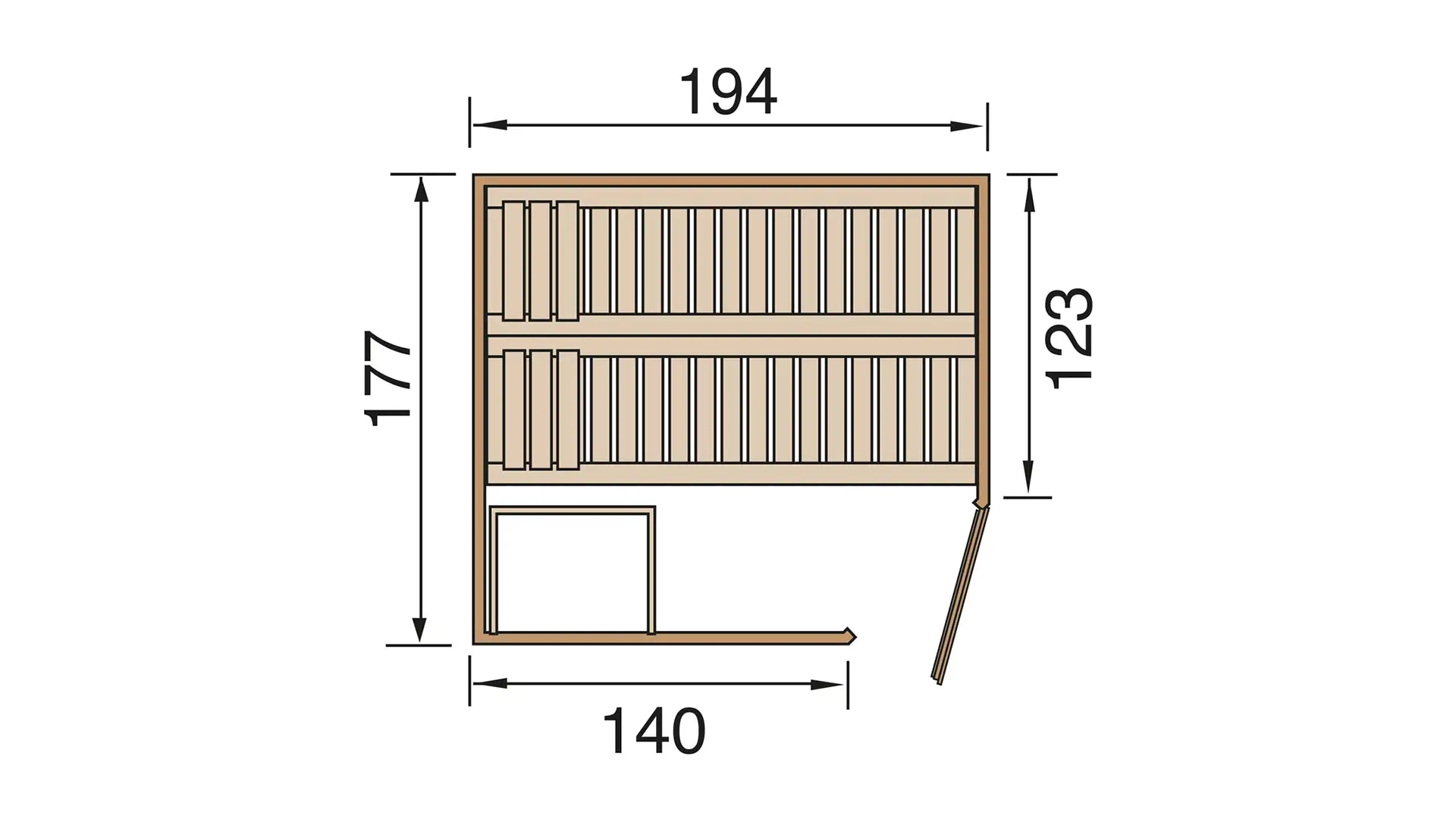 Weka Elementsauna Varberg Gr. 3 Sparset 7,5 kw OS