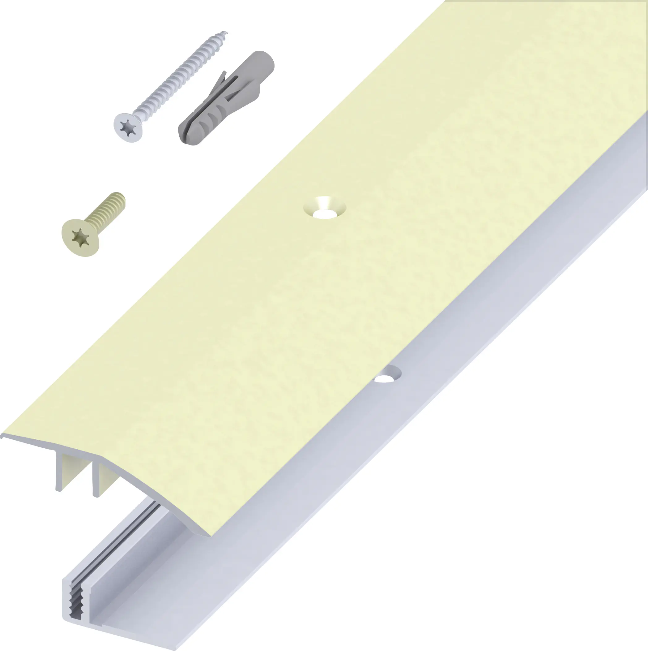 alfer Niveauausgleichs- Träger-Profil 2 m, 45 x 7 - 15 mm champagner