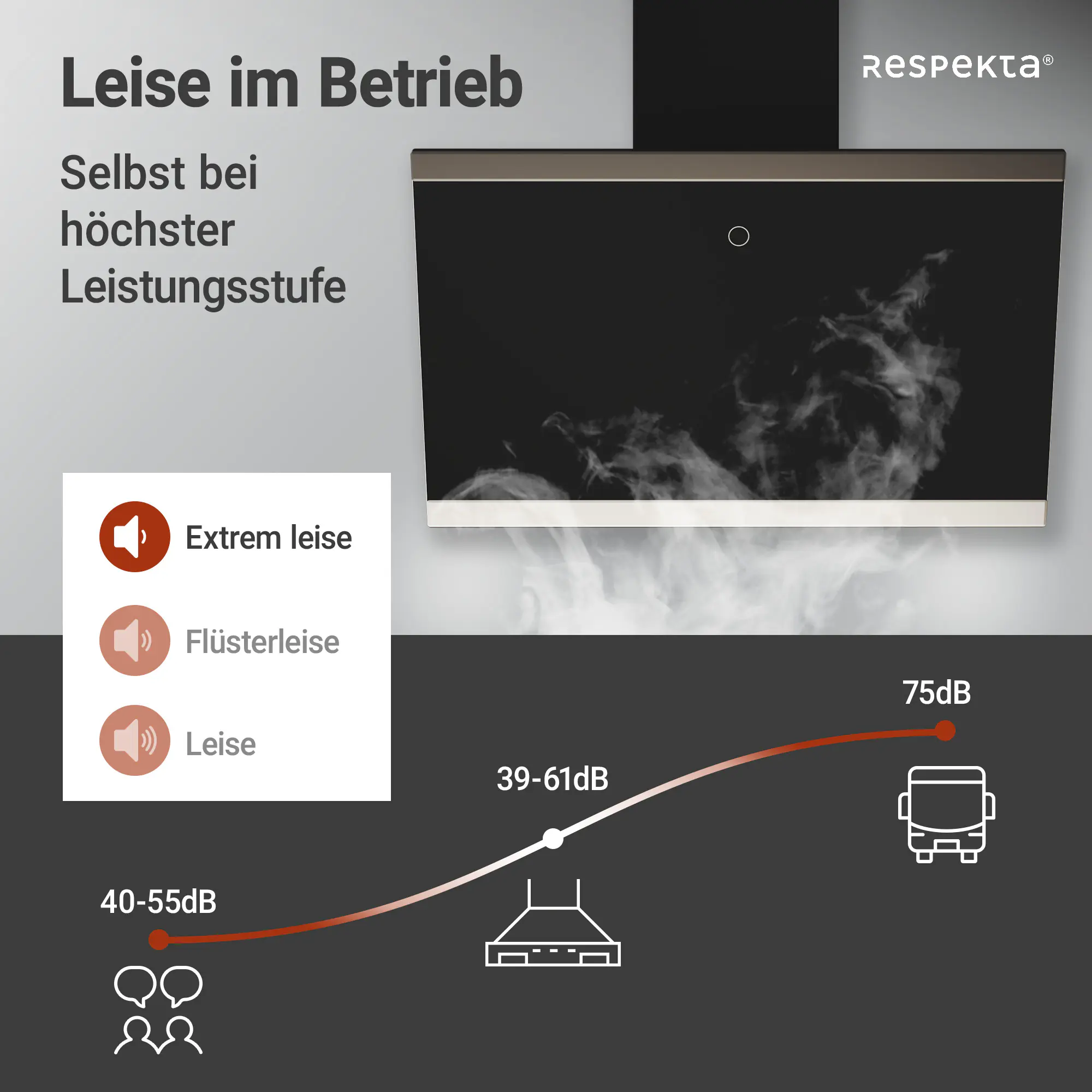 Respekta Dunstabzug-Schräghaube CH89060S