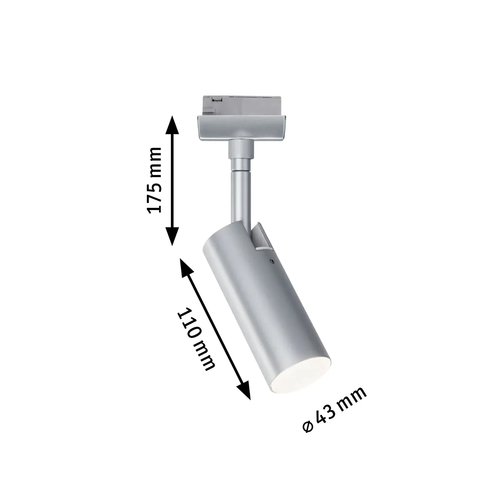 Paulmann URail LED Spot Tubo chrom matt Erweiterung 4,2 cm 5 W