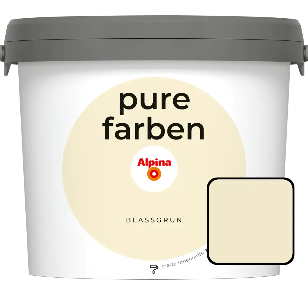 Alpina Pure Farben Wandfarbe blassgrün 2,5 L