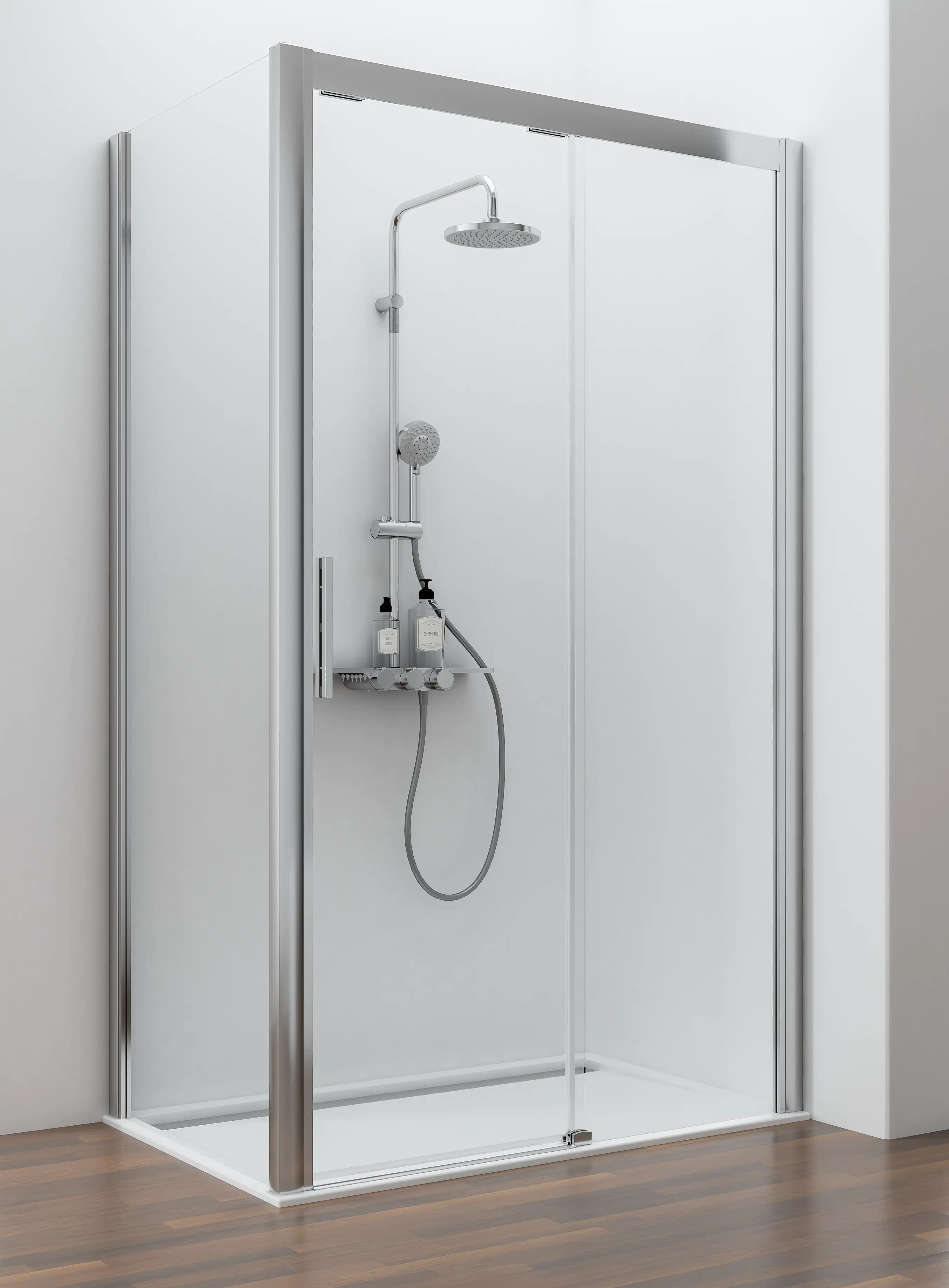 Schulte Duschwand 90 x 200 cm Kristall/Trend