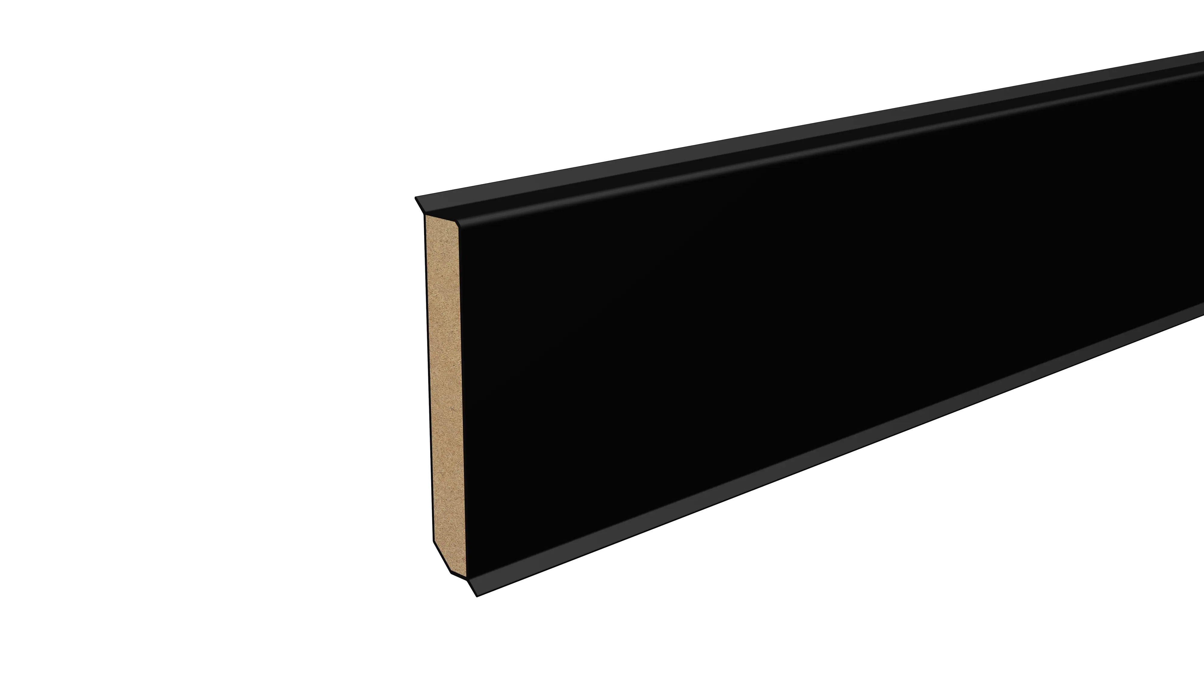 Neuhofer Fußleiste 240 cm x 80 x 13 mm schwarz