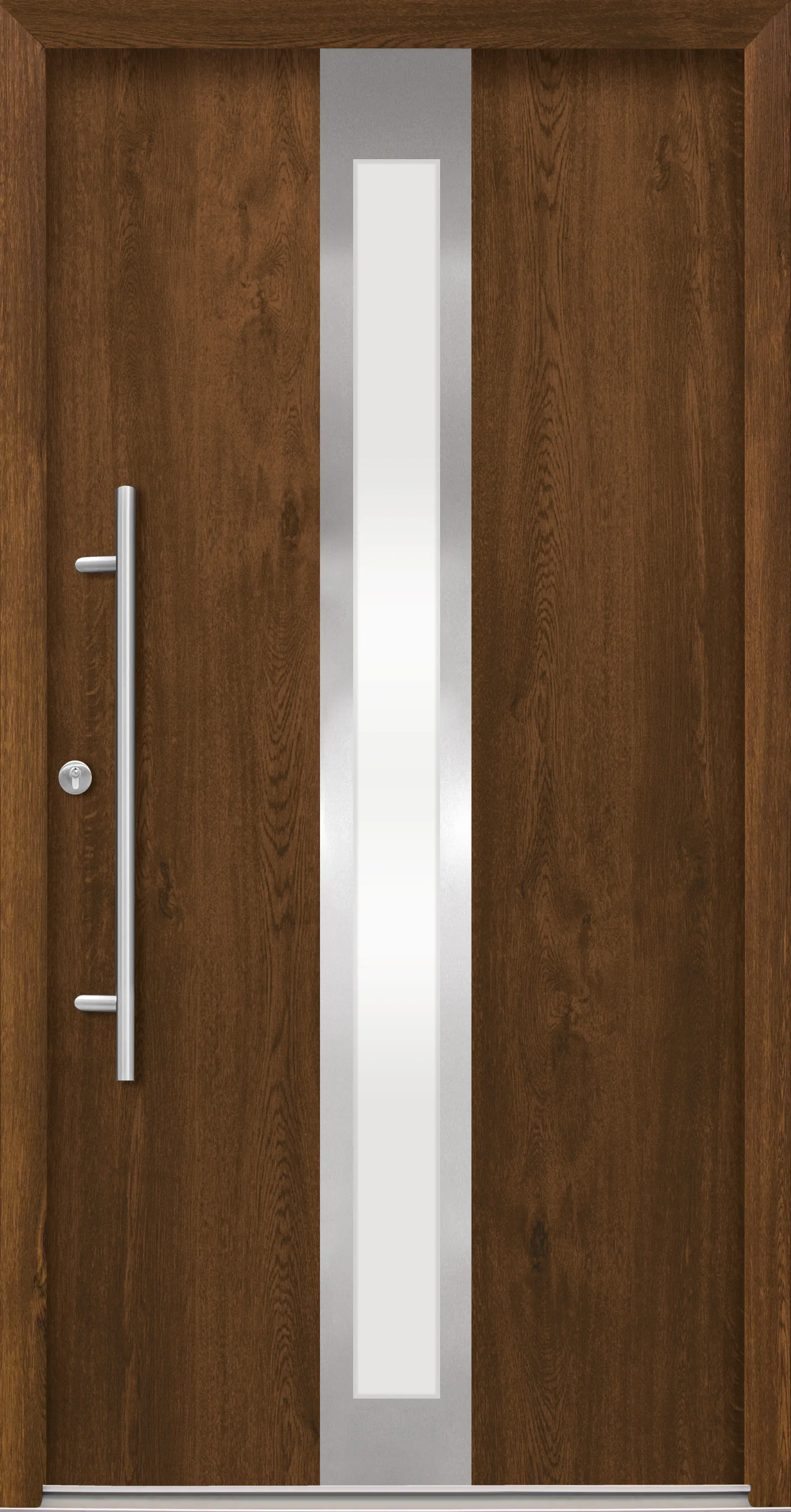 Splendoor Haustür Passivedoor Premium B01 Nussbaum DIN Links 110 x 210 cm