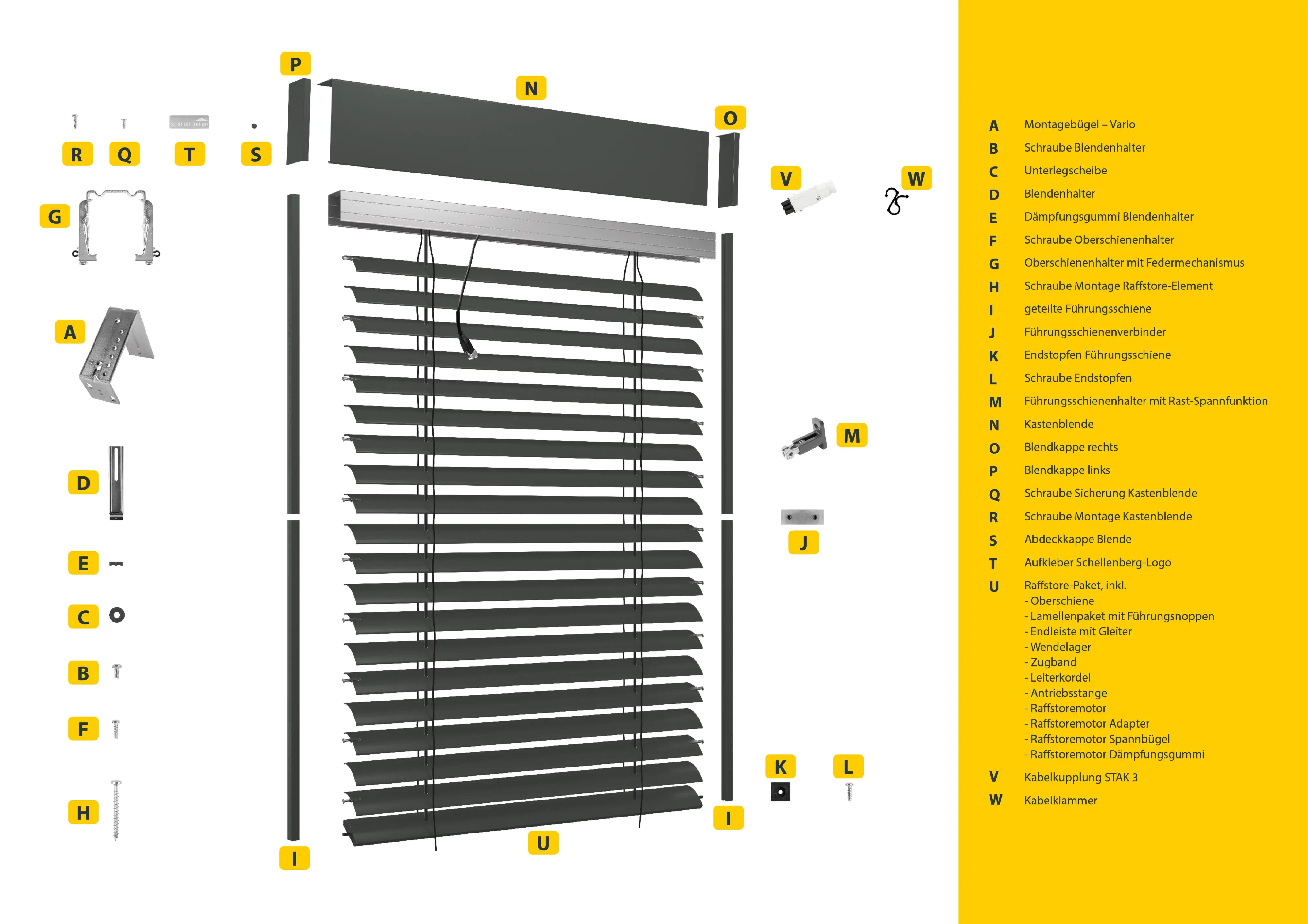 Schellenberg Raffstore Express, anthrazit 240 x 200 cm, Blende 30 cm